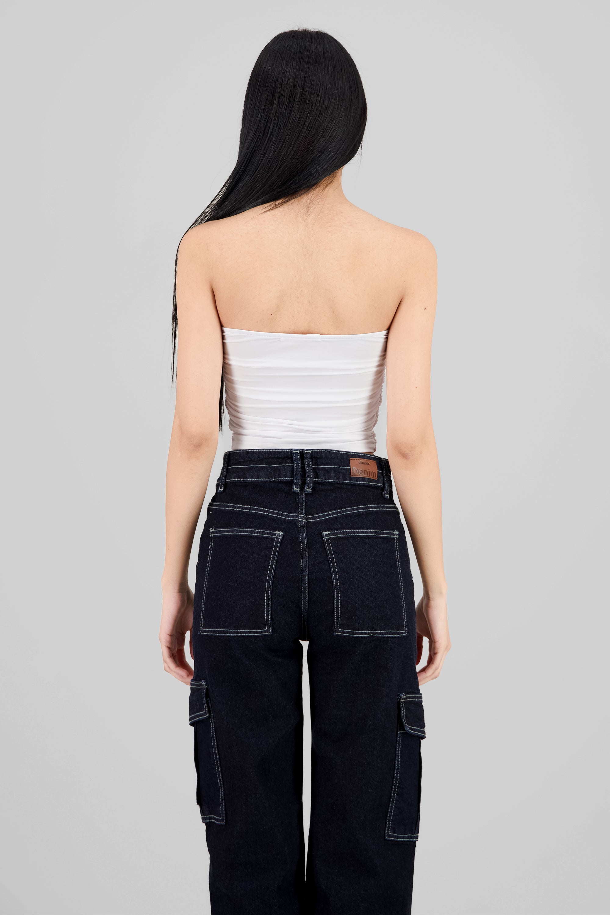 Top Tubo Strapless Drapeado