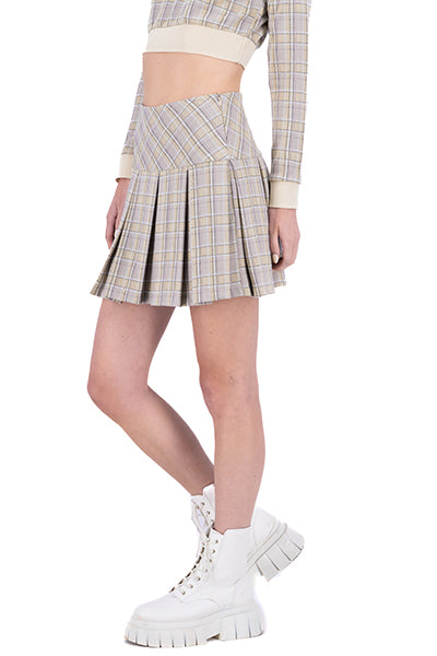 Falda mini tableada cuadros