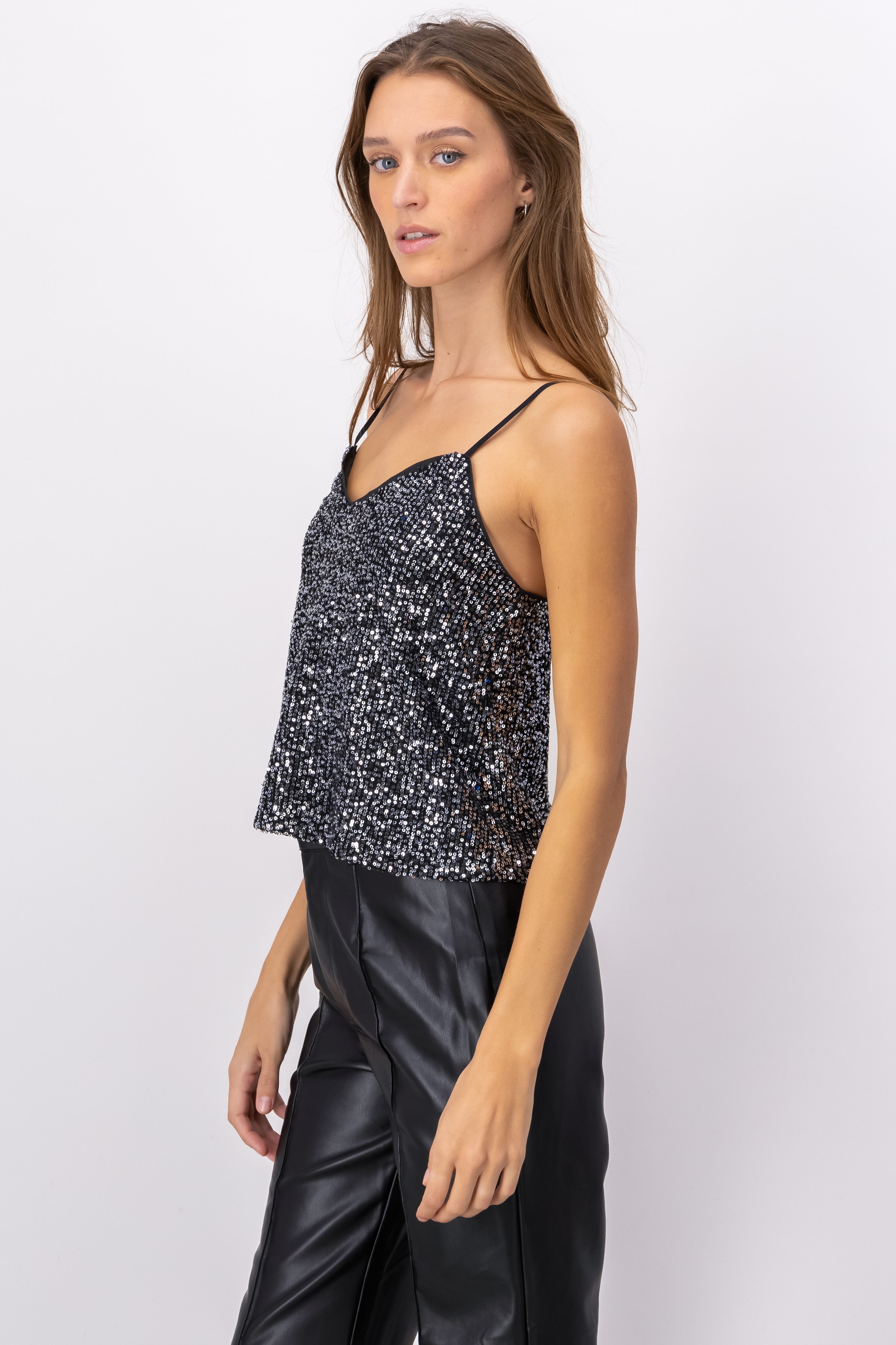 Top tirantes lentejuelas