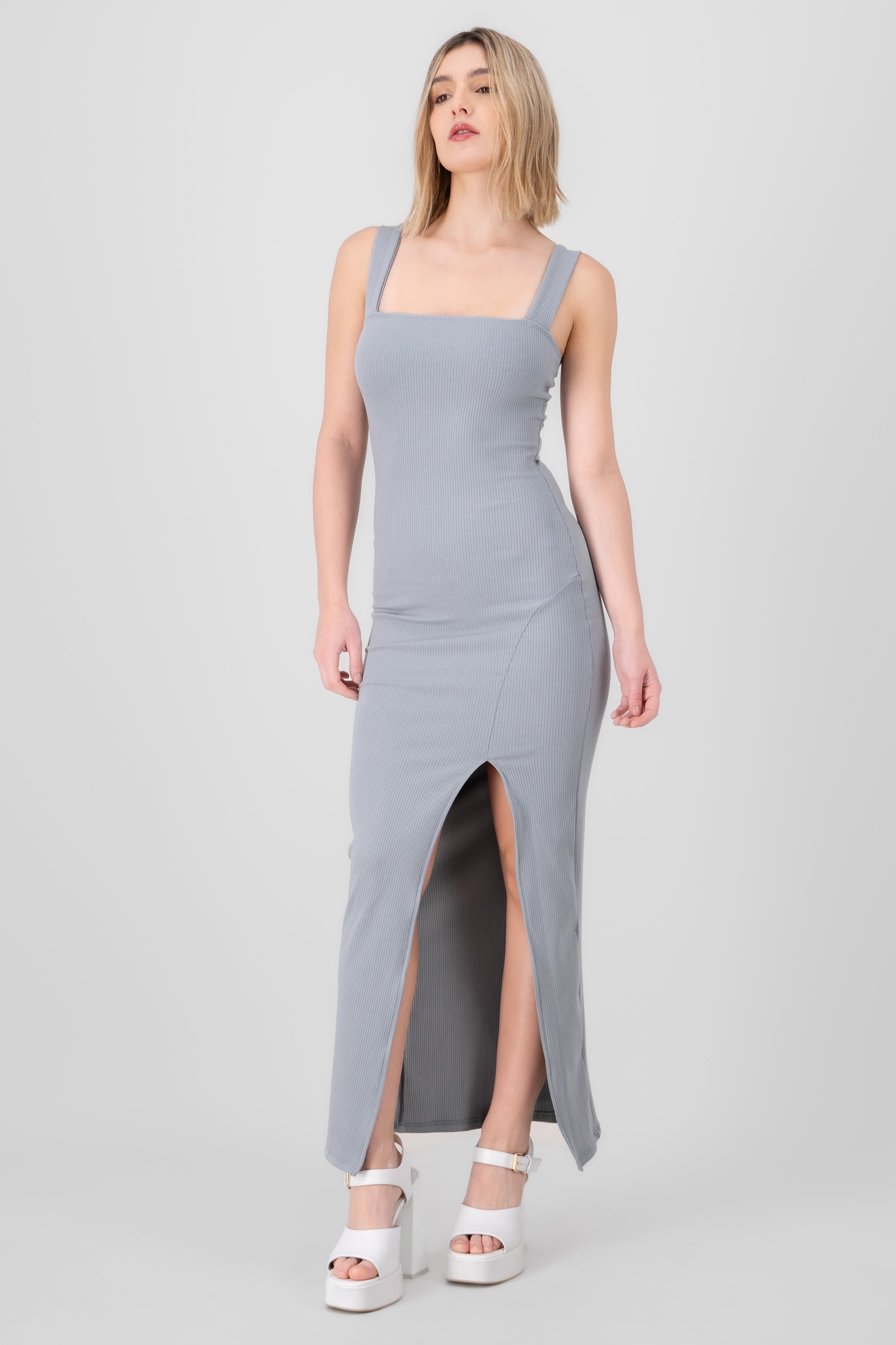 Maxi vestido gris sale