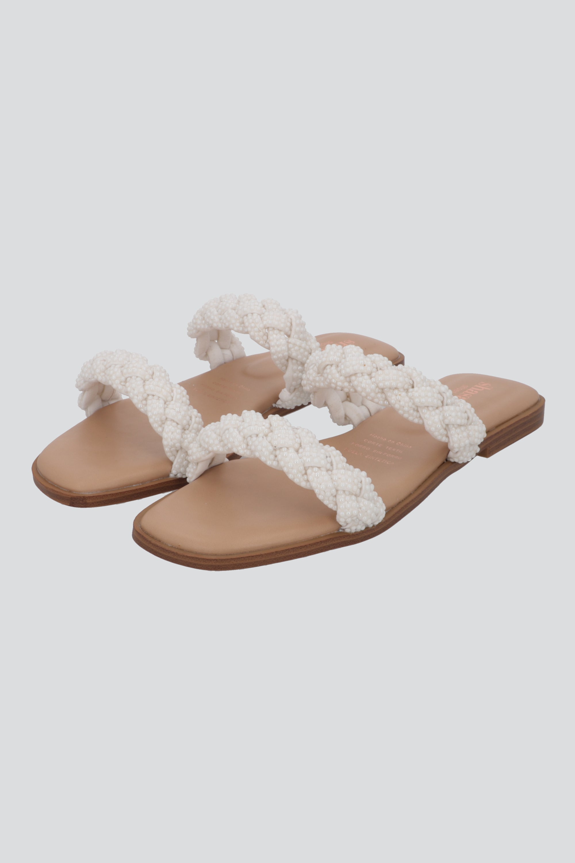 Sandalia Plana Trenza Plana