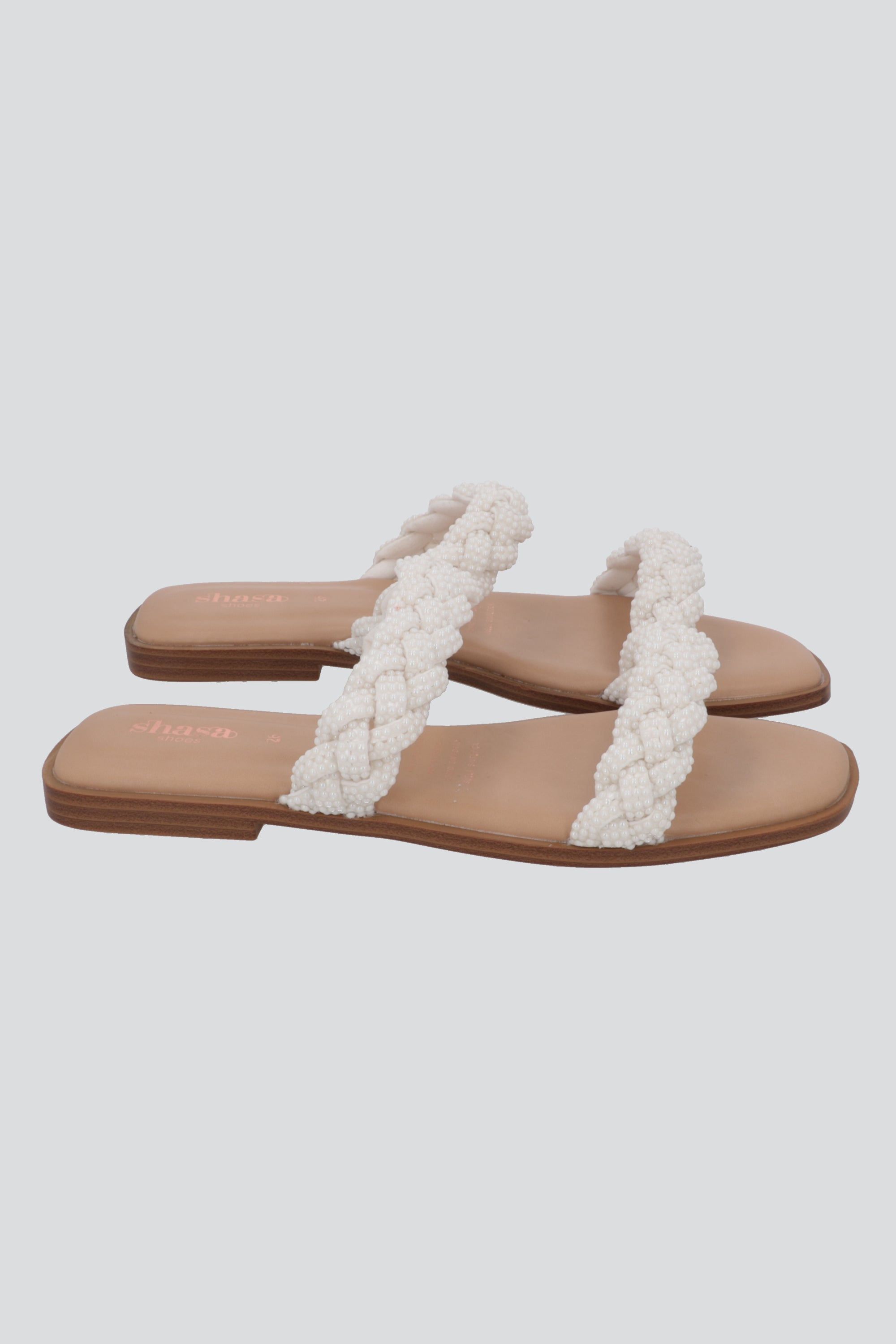 Sandalia Plana Trenza Plana