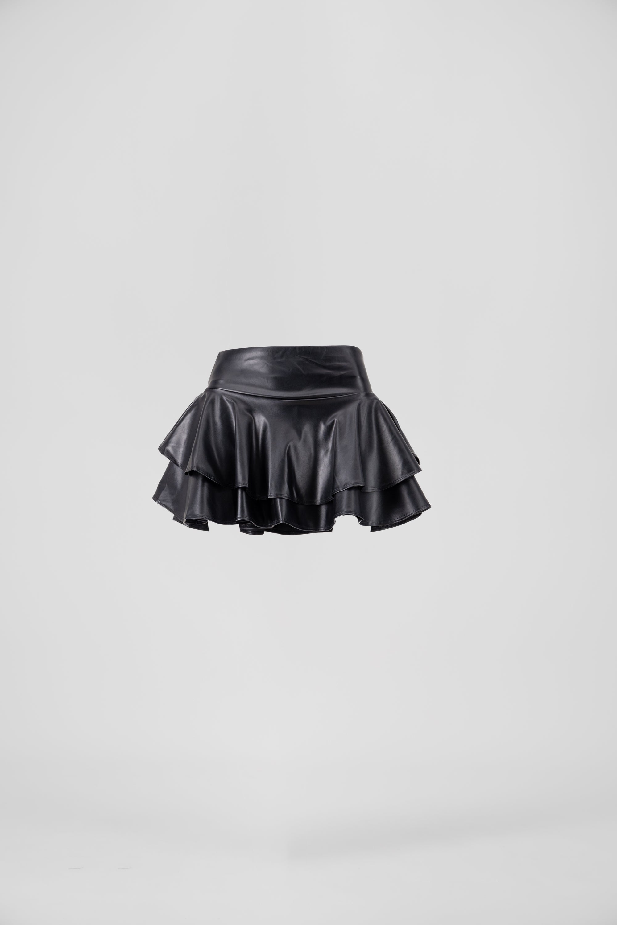 Falda Mini Efecto Piel Olanes