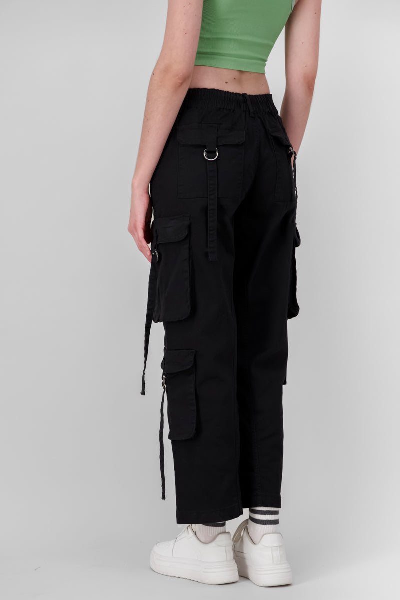 Jeans Cargo 3 Bolsas Tiras