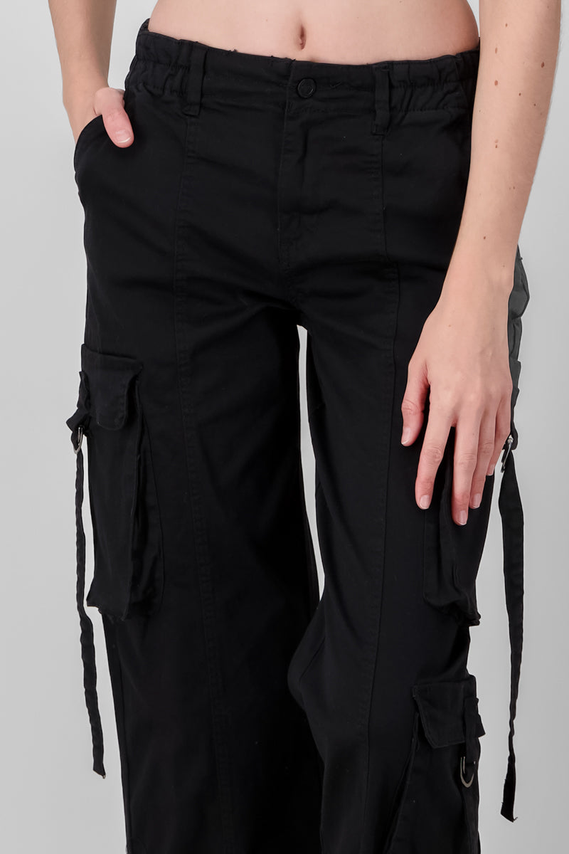 Jeans Cargo 3 Bolsas Tiras