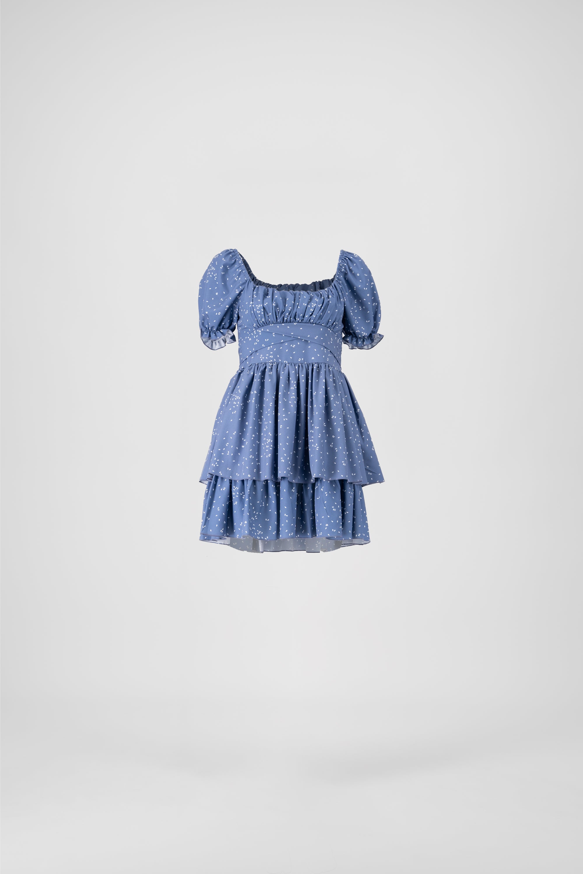 Vestido Mini Manga Abullonada