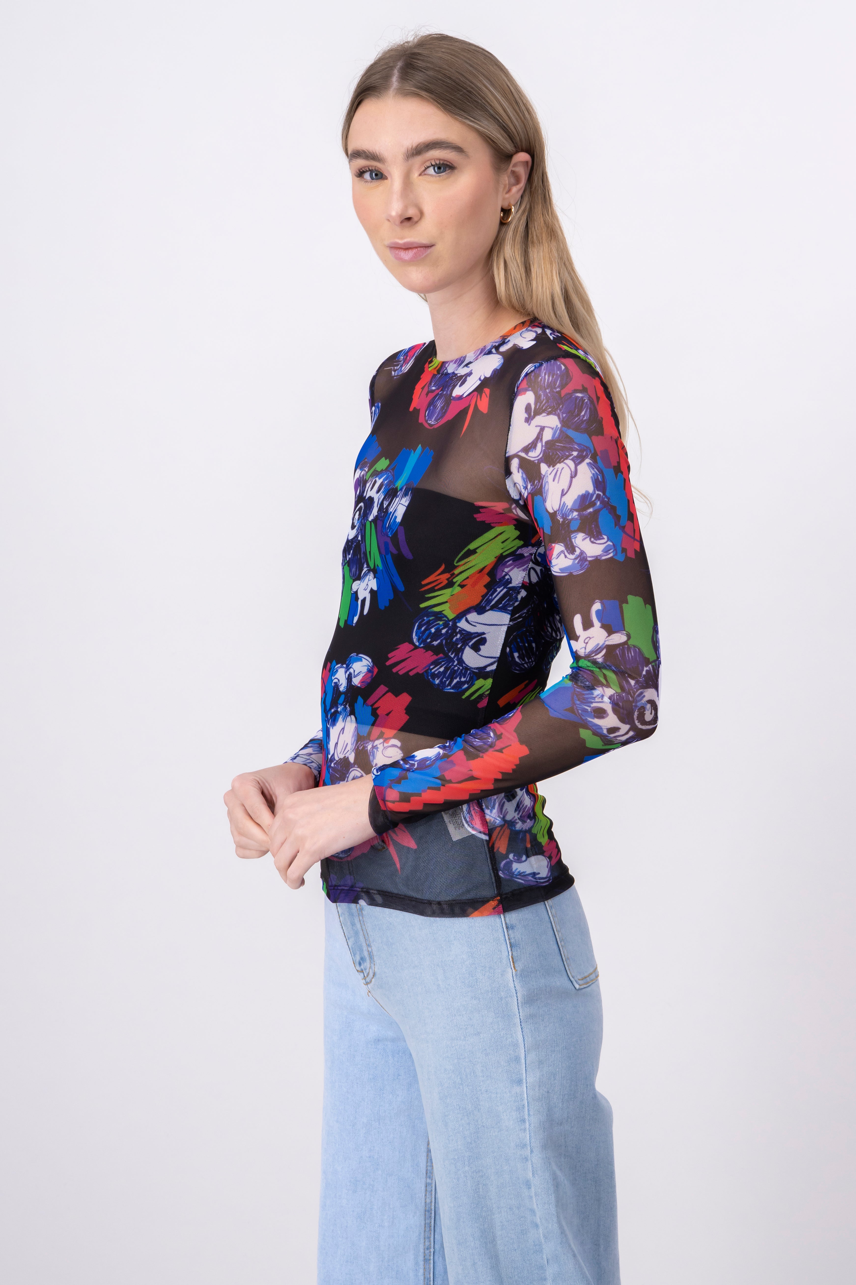 Playera mesh Mickey Mouse
