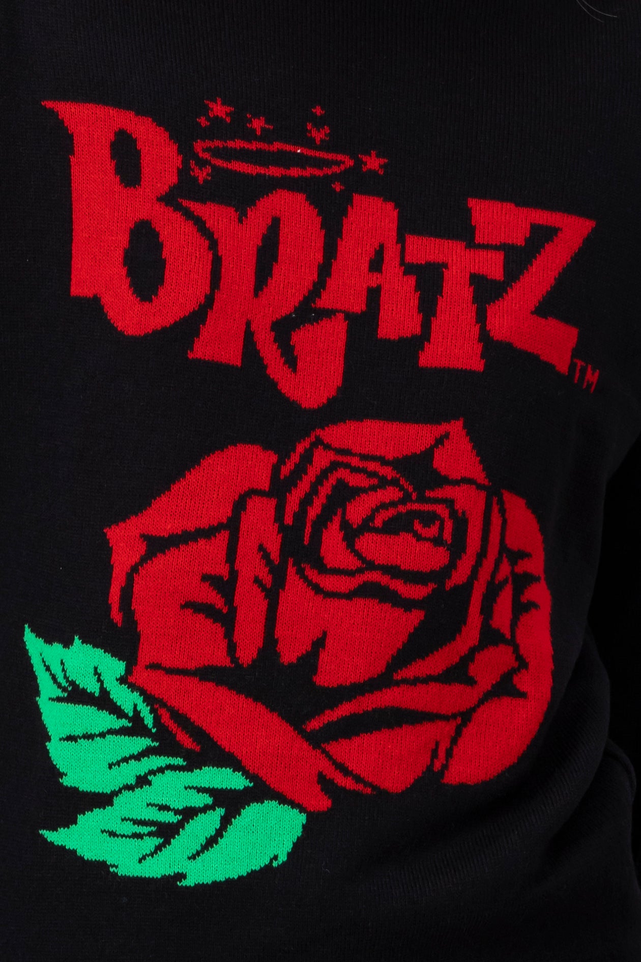 Sueter bratz con una rosa manga larga