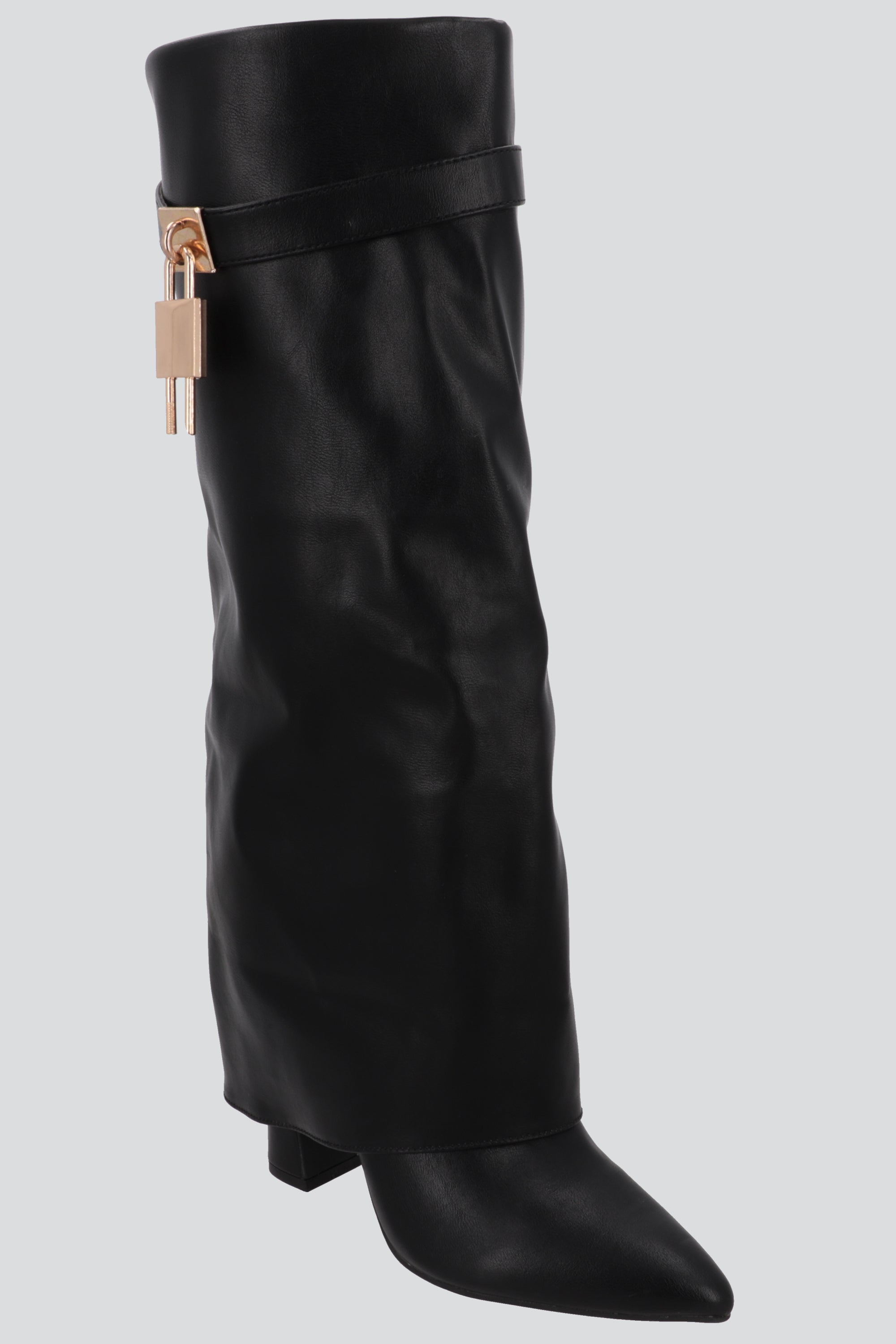 Bota Efecto Piel Funda Candado