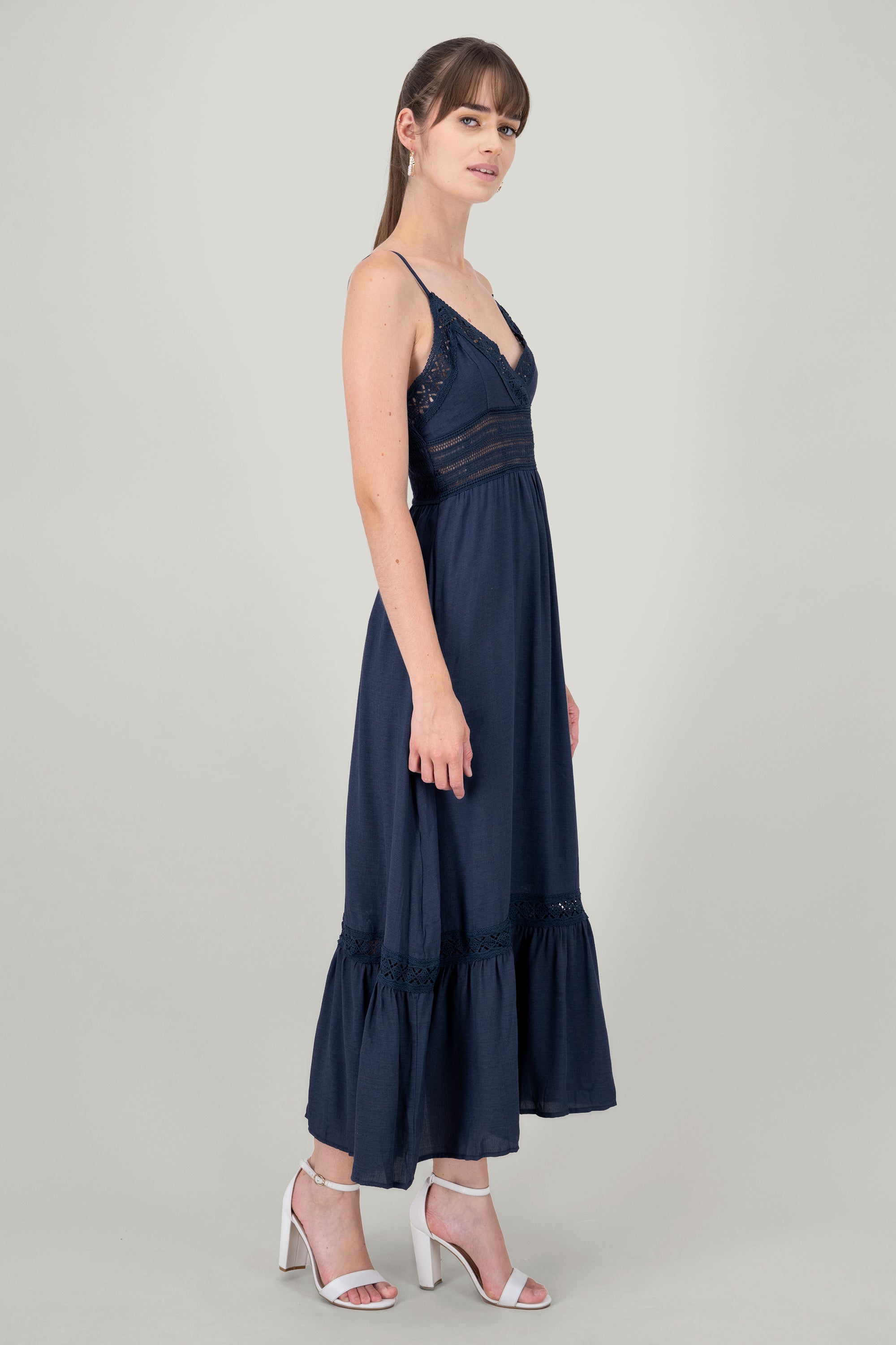 Vestido Maxi Detalles Crochet