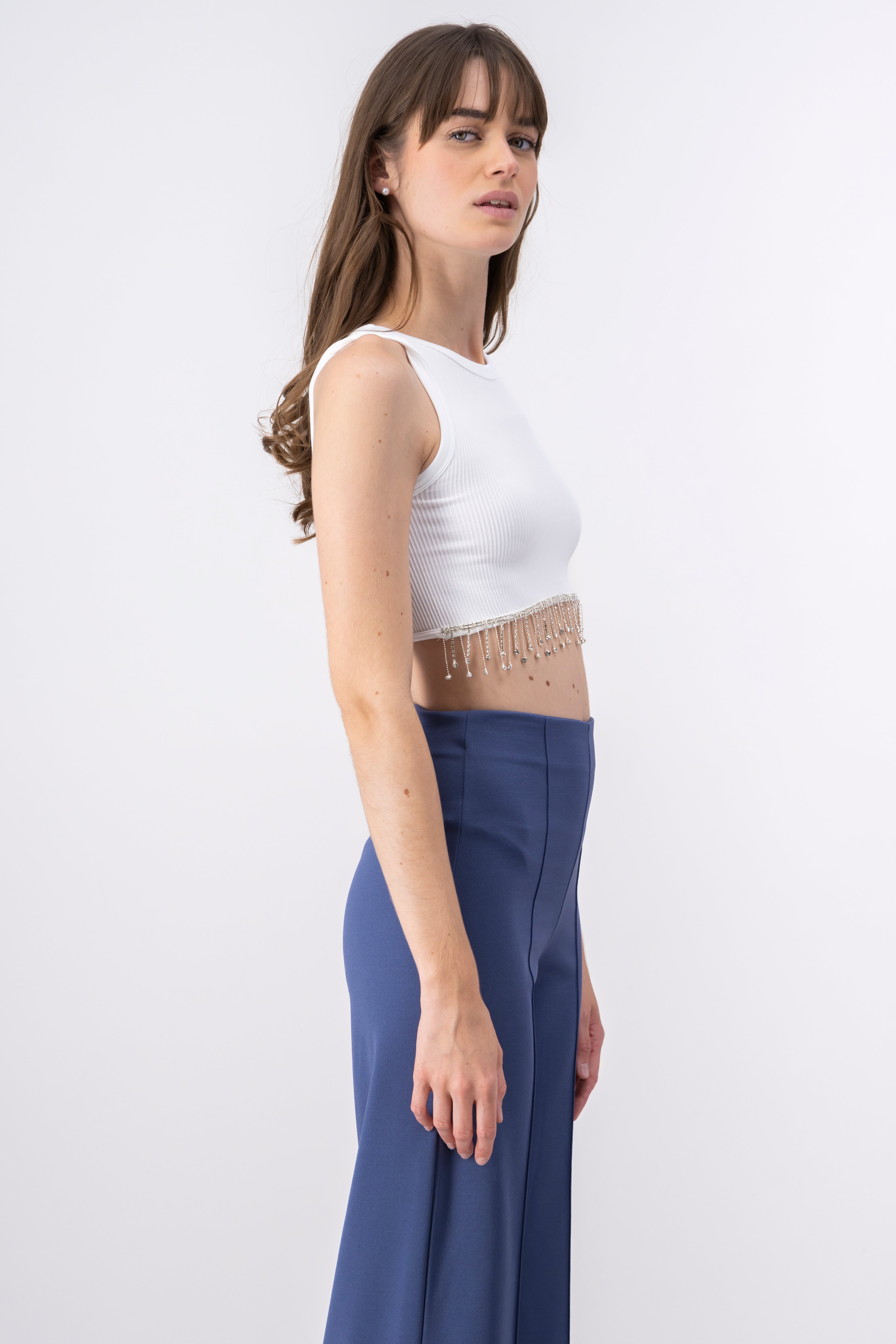 Top tank acanalado brillos
