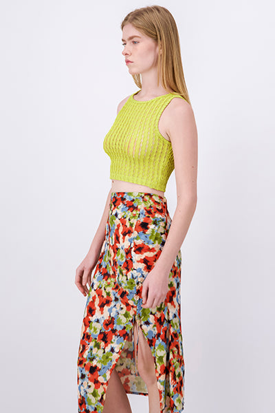 Top tejido cuello redondo