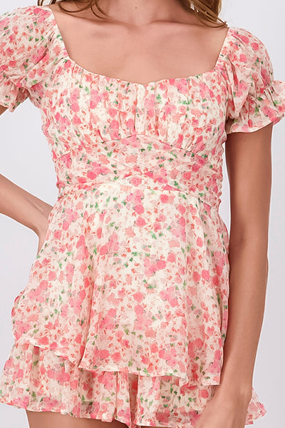 Romper manga corta flores