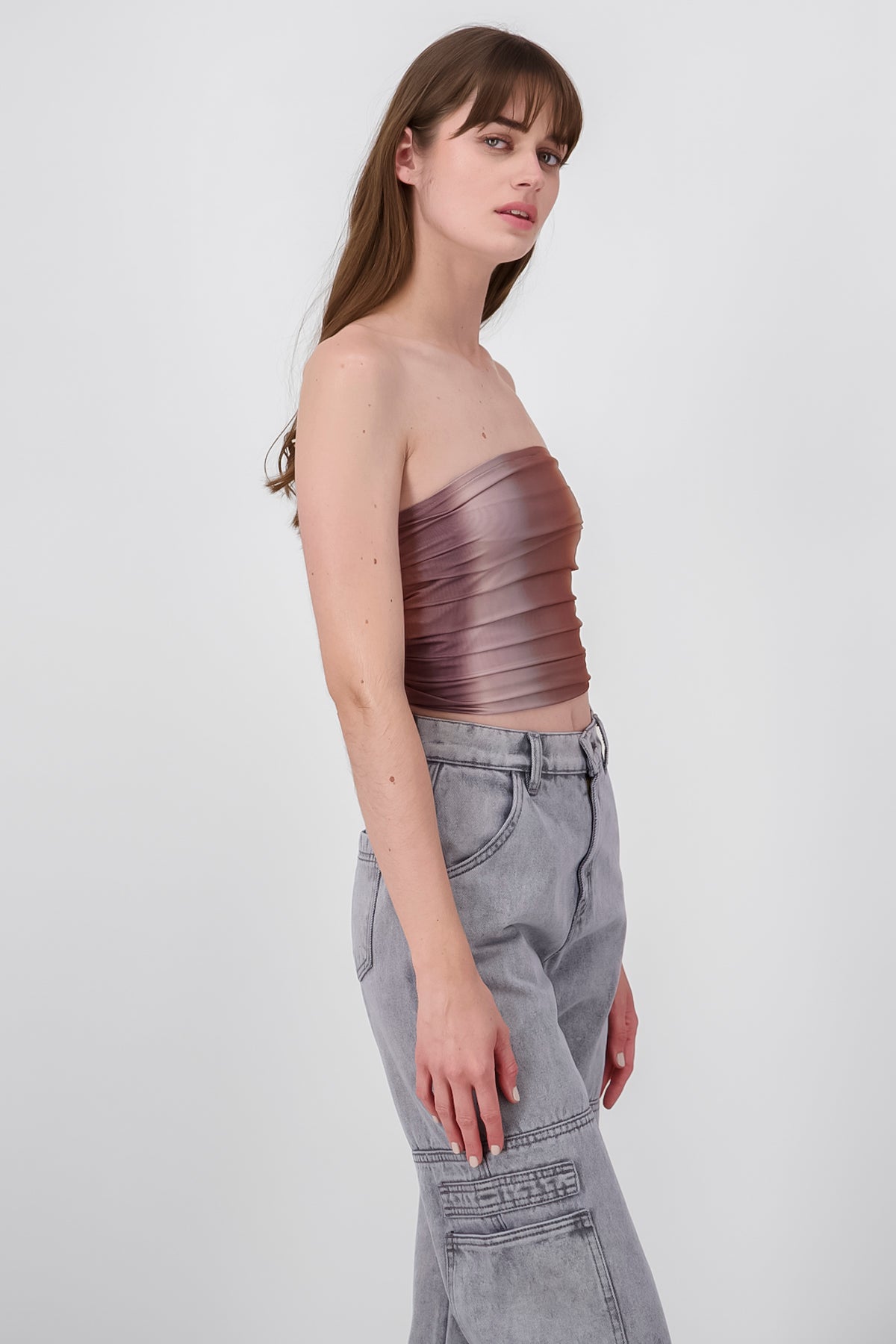 Top strapless degradado