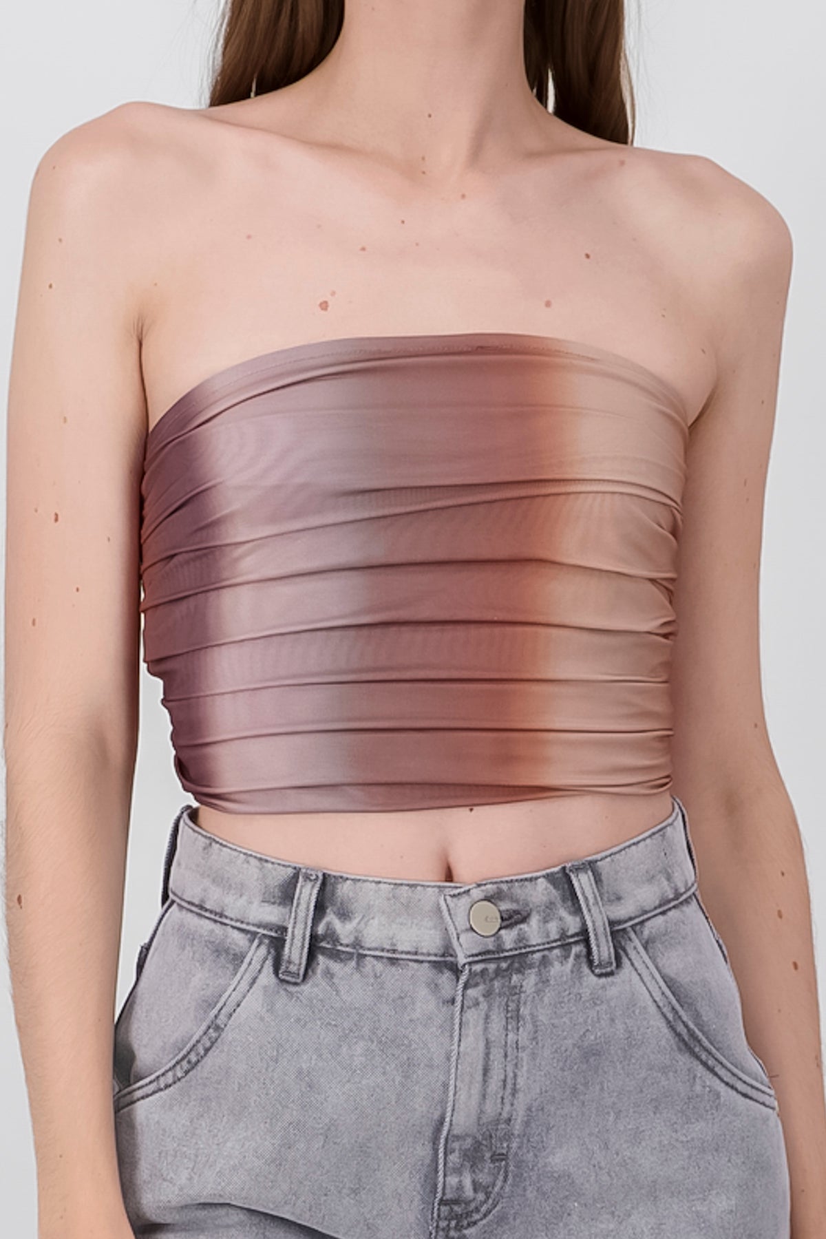 Top strapless degradado