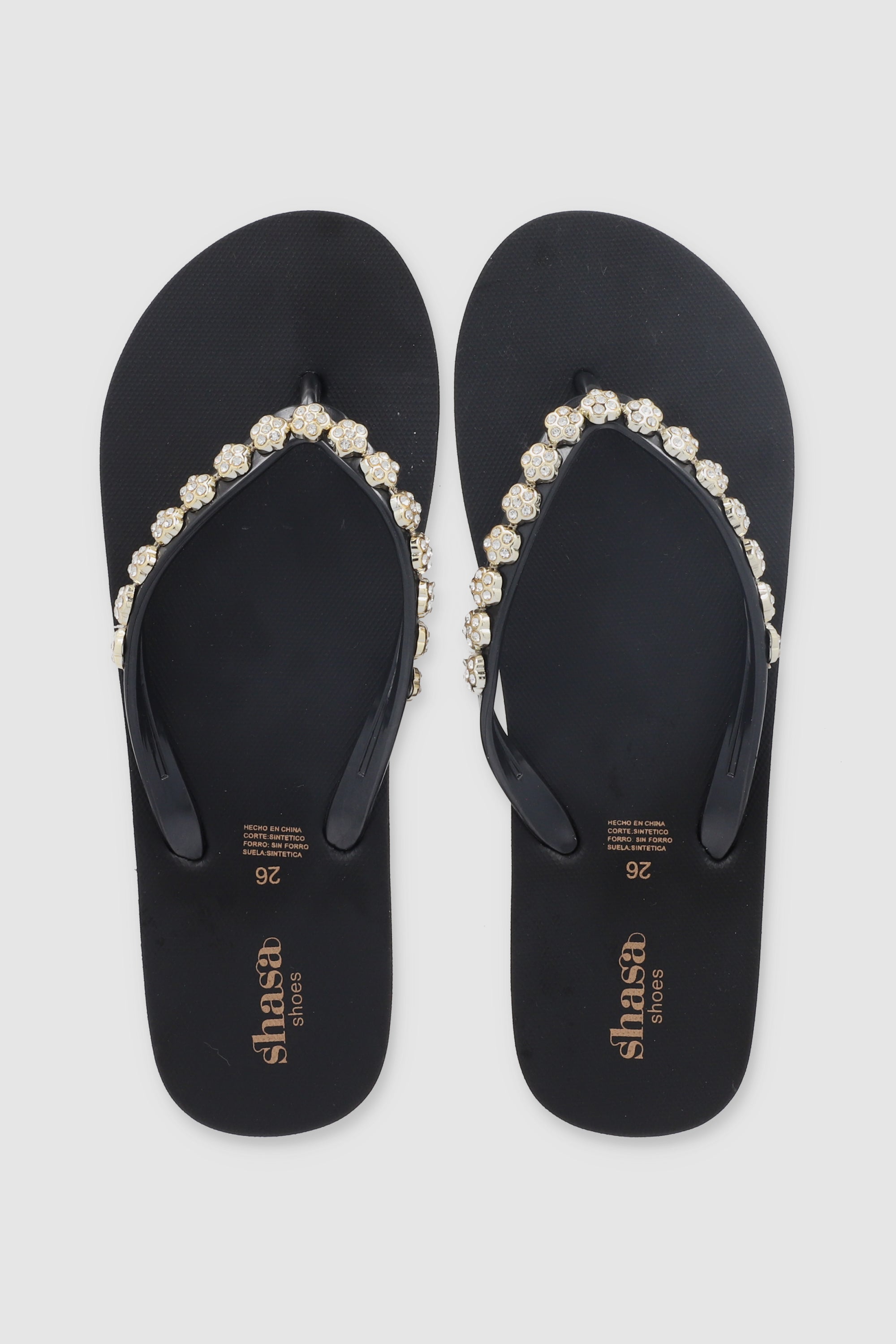 Flip Flops Chinela Flor Brillos
