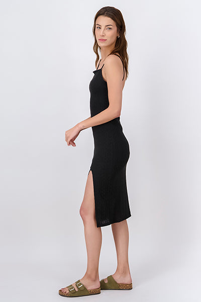 Vestido midi textura entretejida