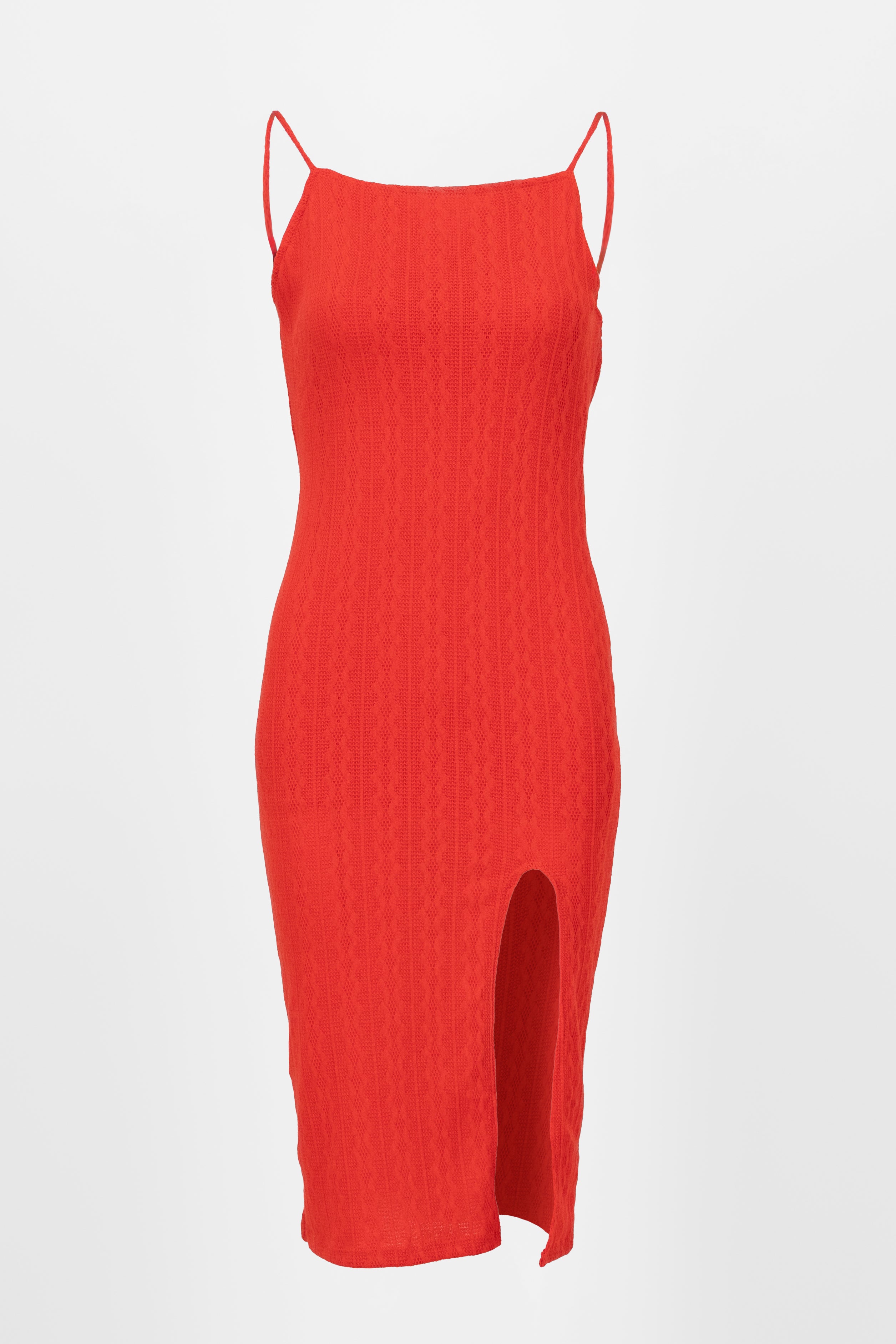 Vestido midi textura entretejida