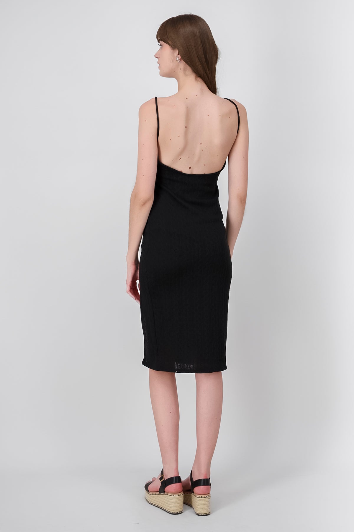 Vestido midi textura entretejida