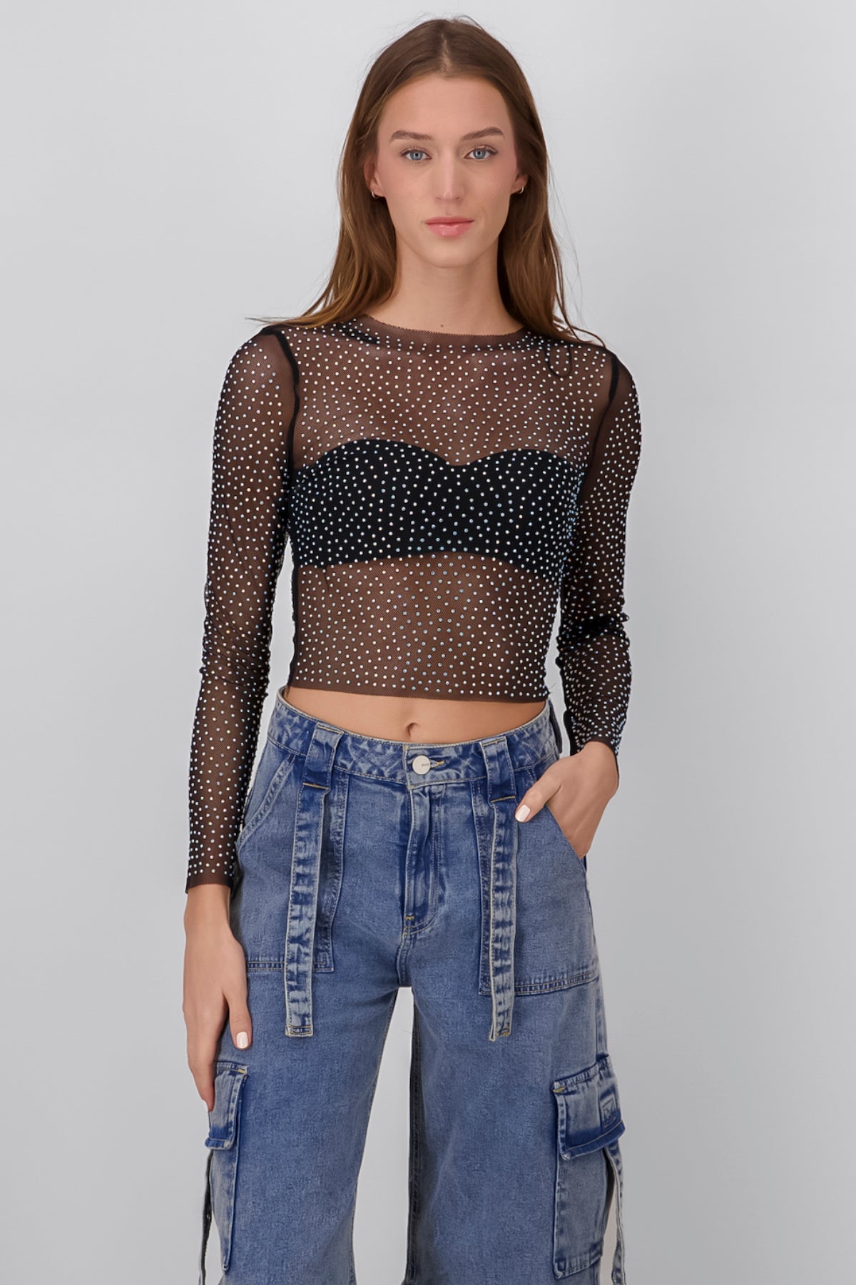 Blusas de mesh de moda sale