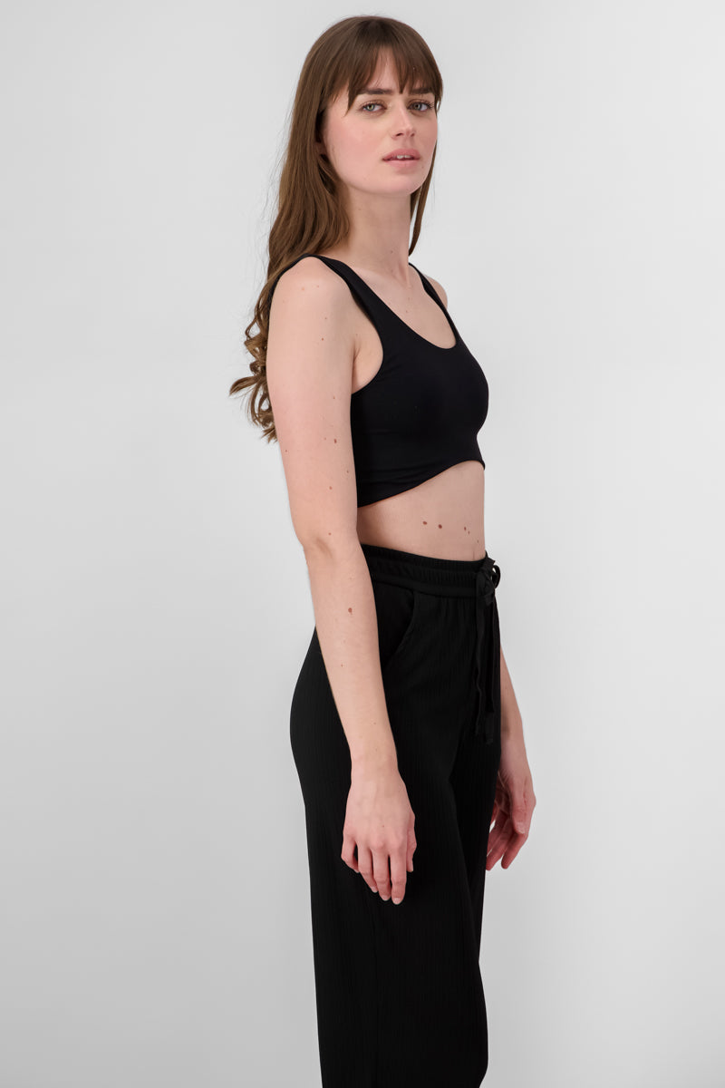 Crop top doble tela tirante grueso