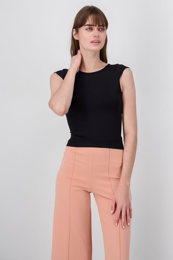 Top Seamless Liso De Espalda Descubierta