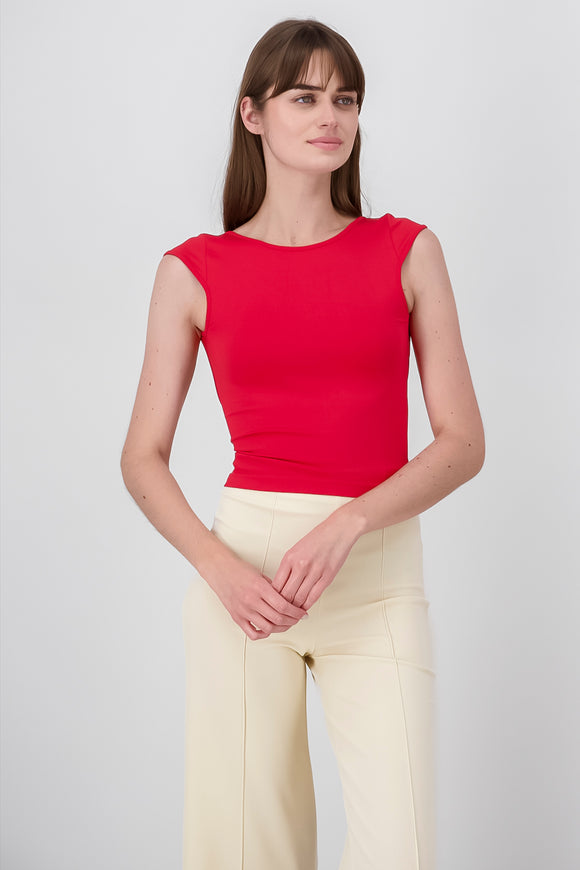 Top Seamless Liso De Espalda Descubierta