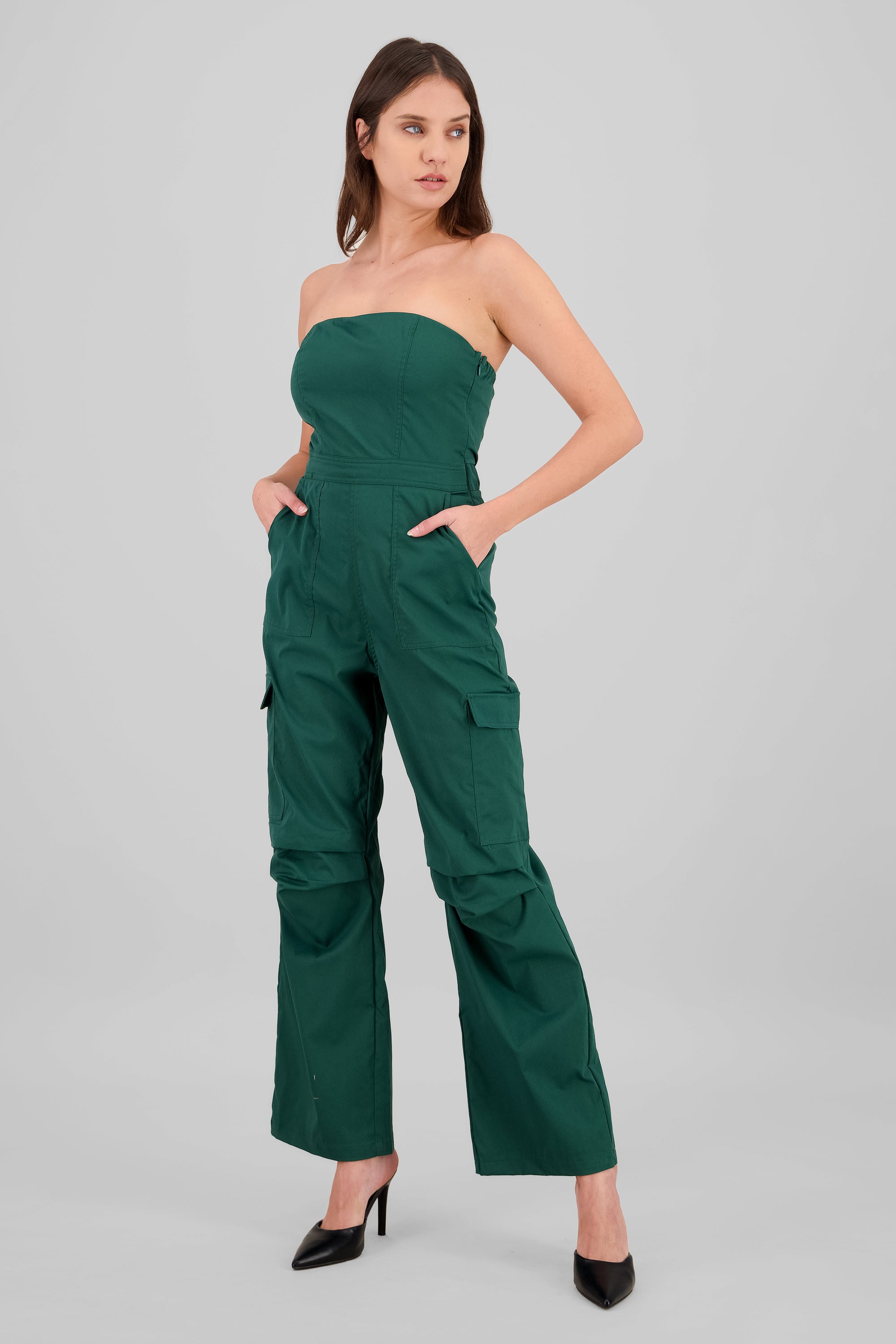 Jumpsuit Strapless Cargo