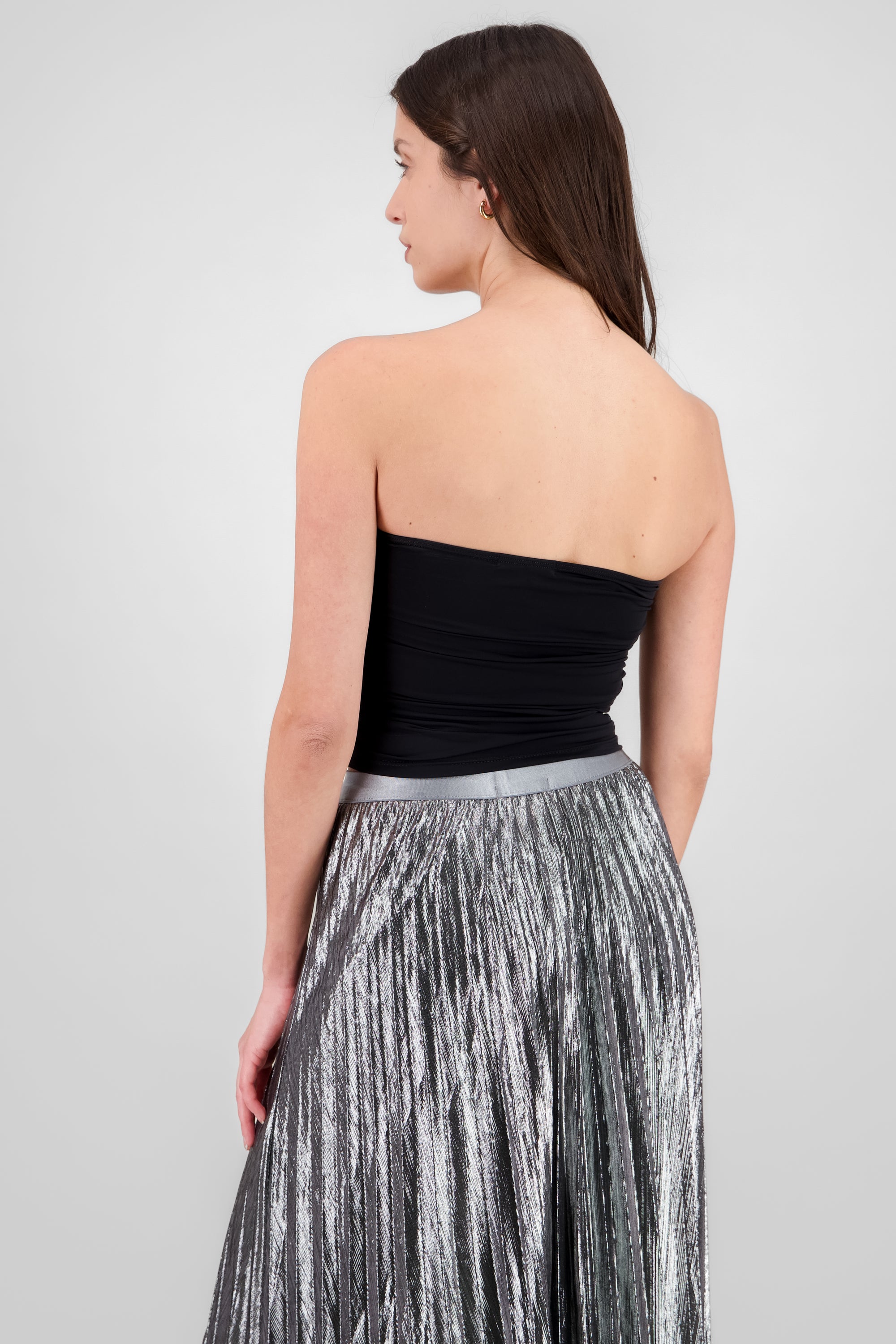 Top Tubo Strapless Drapeado