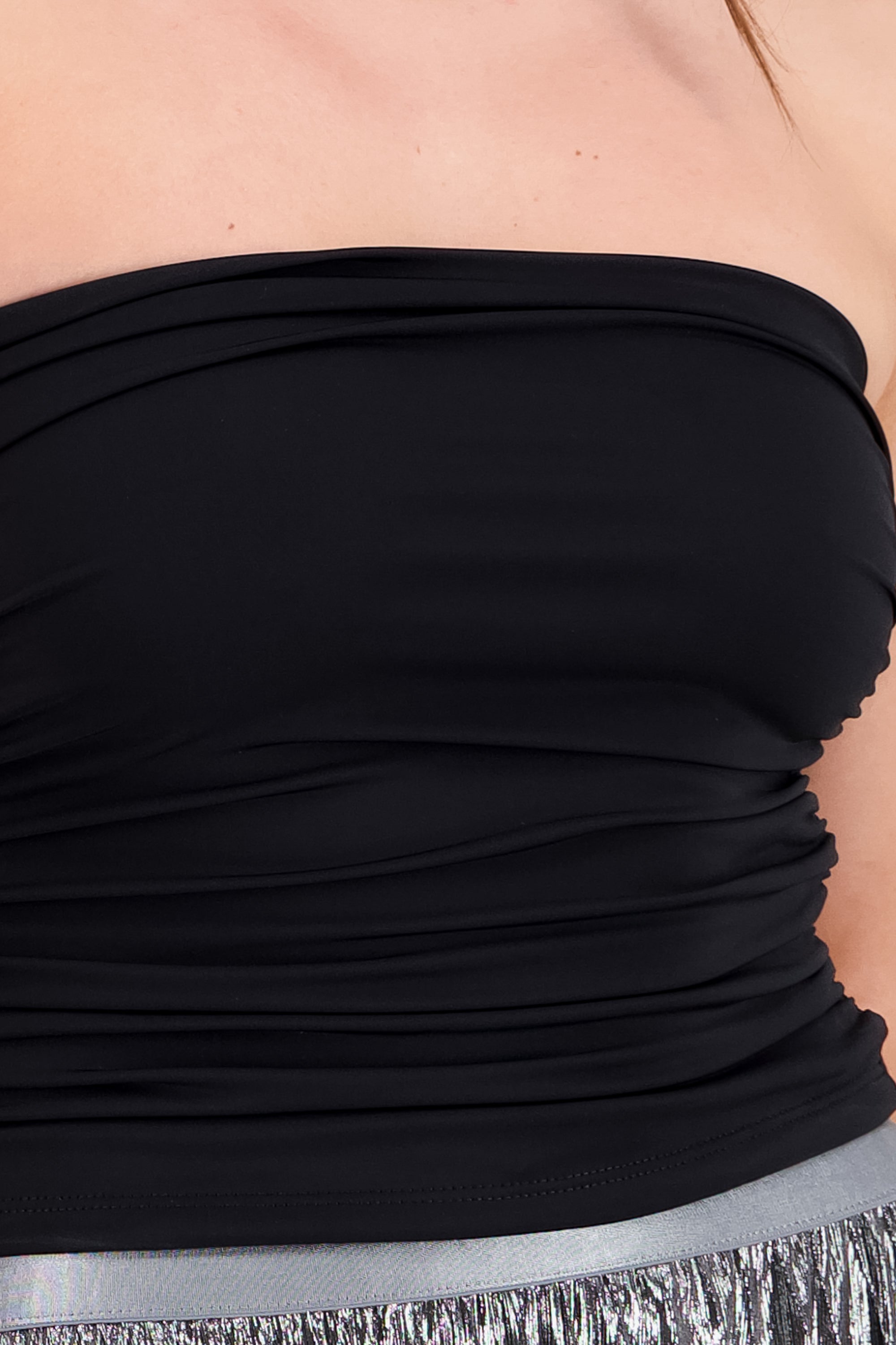 Top Tubo Strapless Drapeado