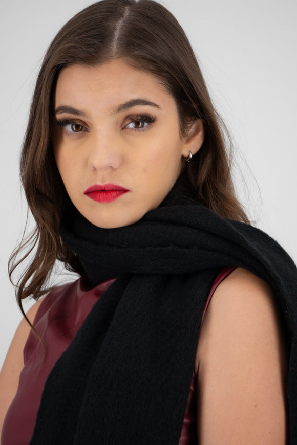 Bufanda color flecos