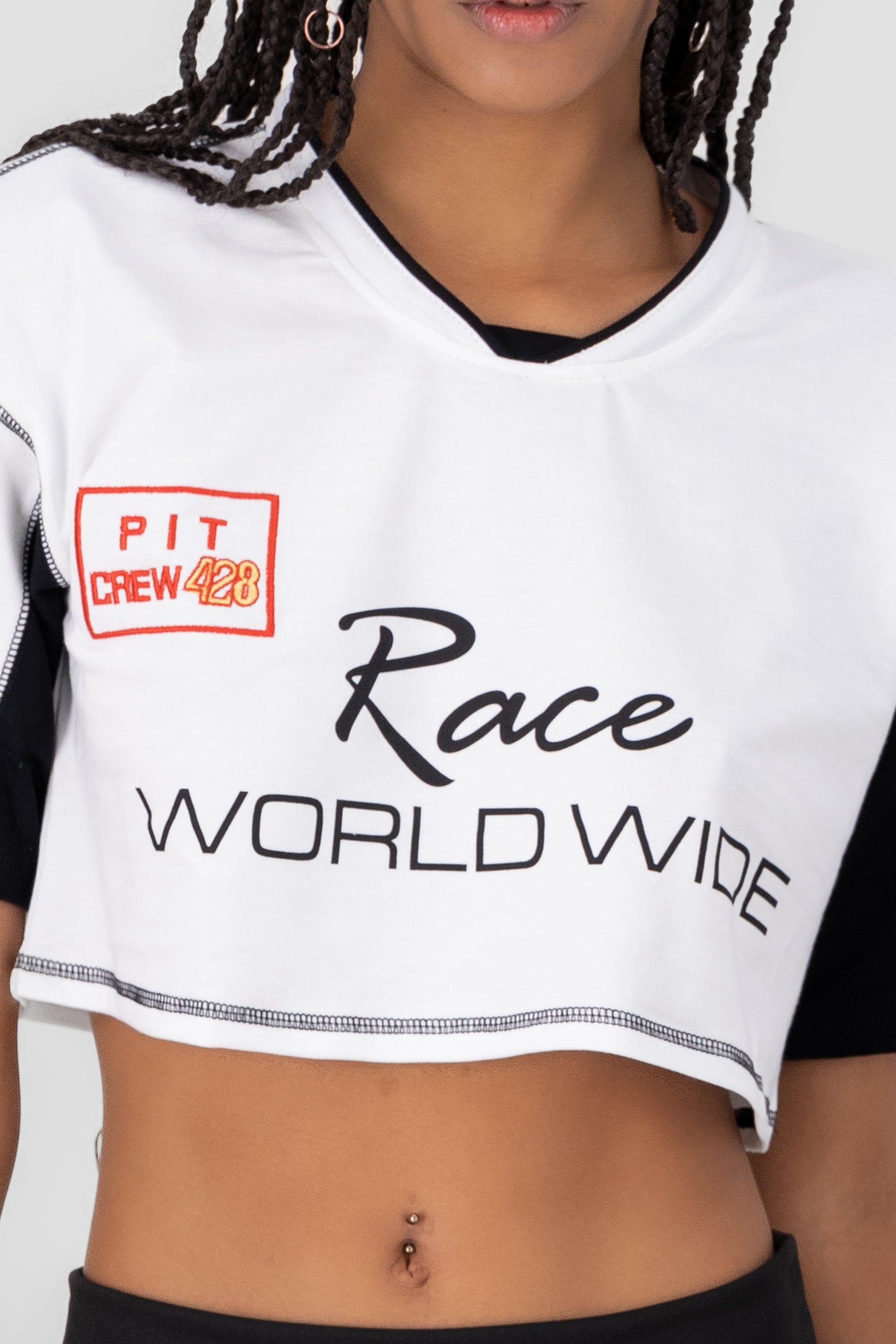 T-shirt carrera de coches estampada