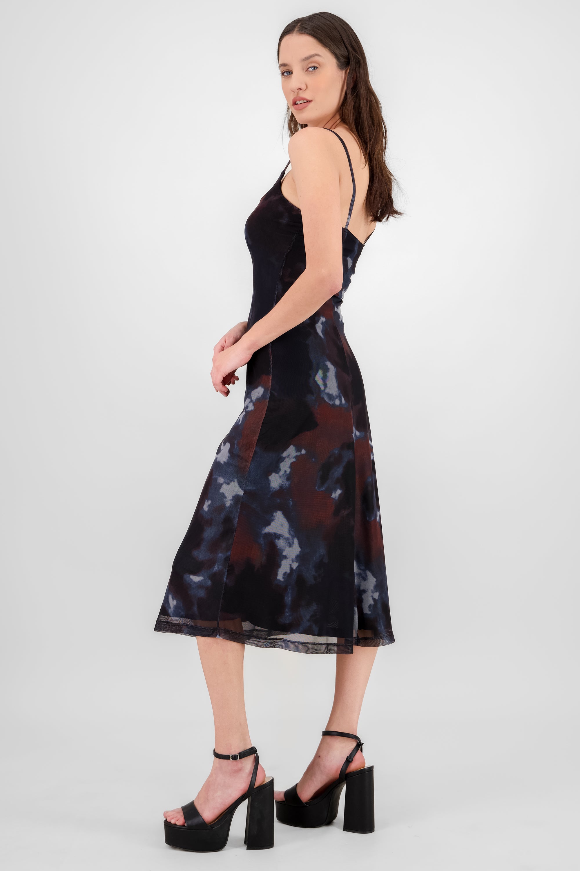 Vestido midi tirantes degradado