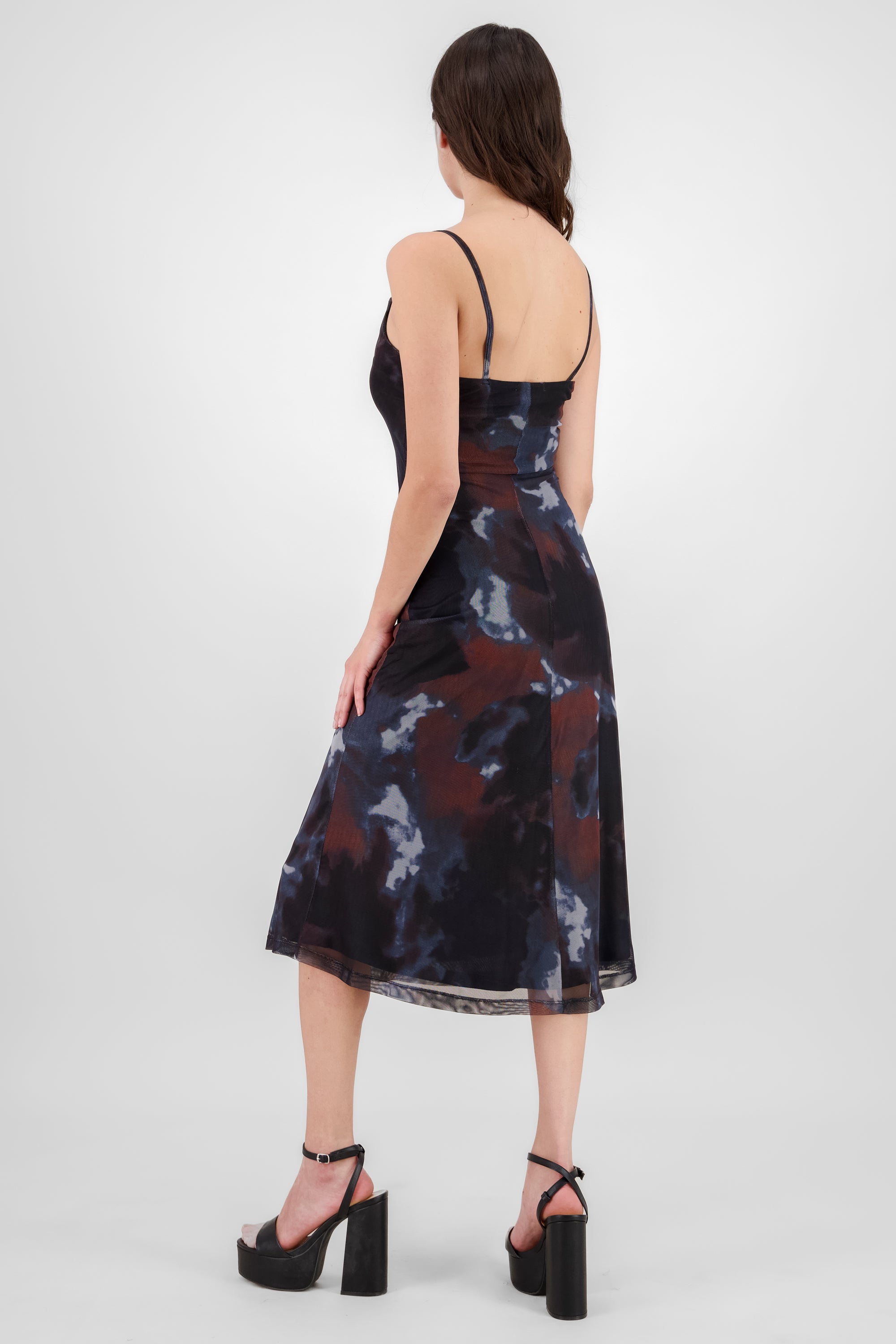 Vestido midi tirantes degradado
