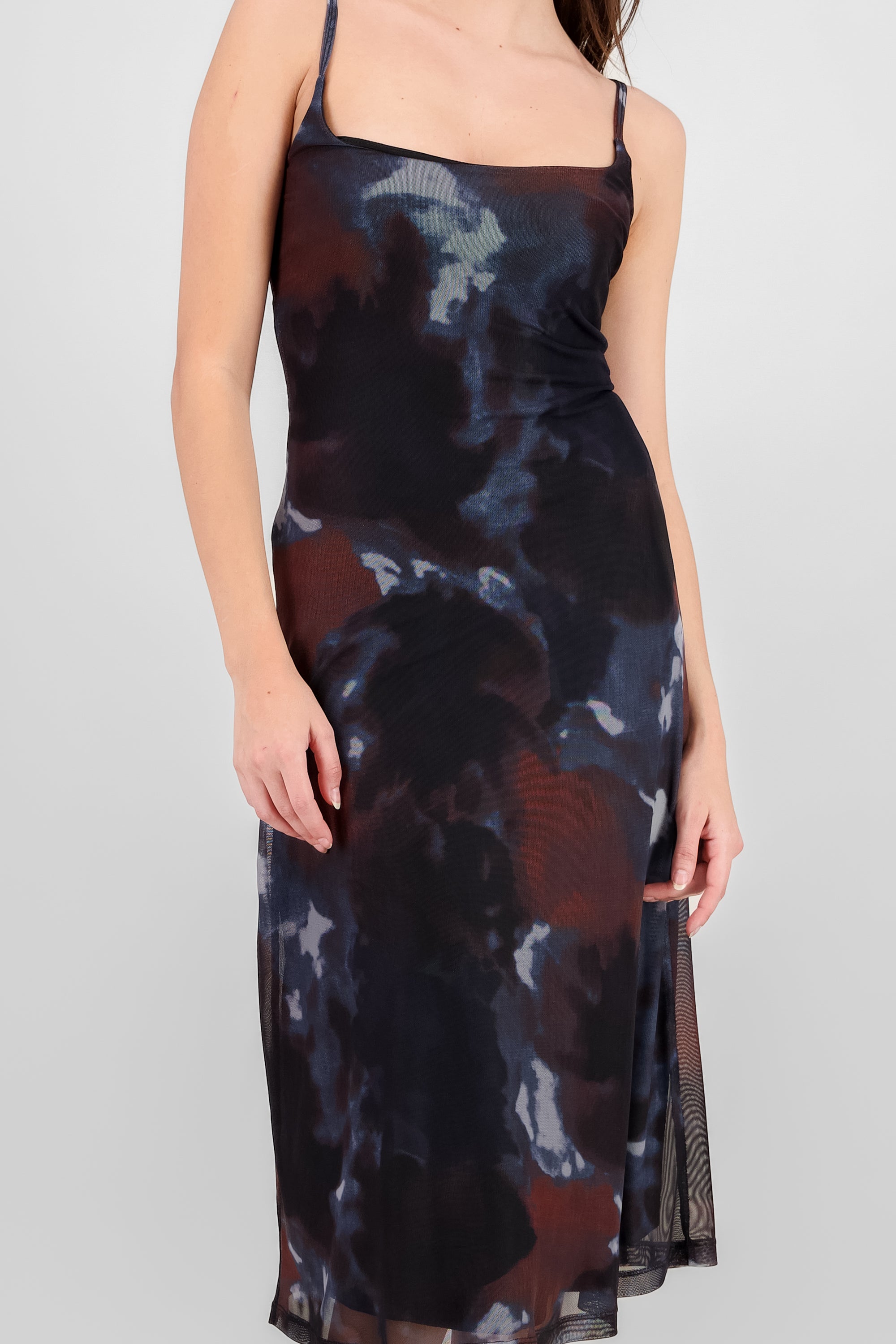 Vestido midi tirantes degradado