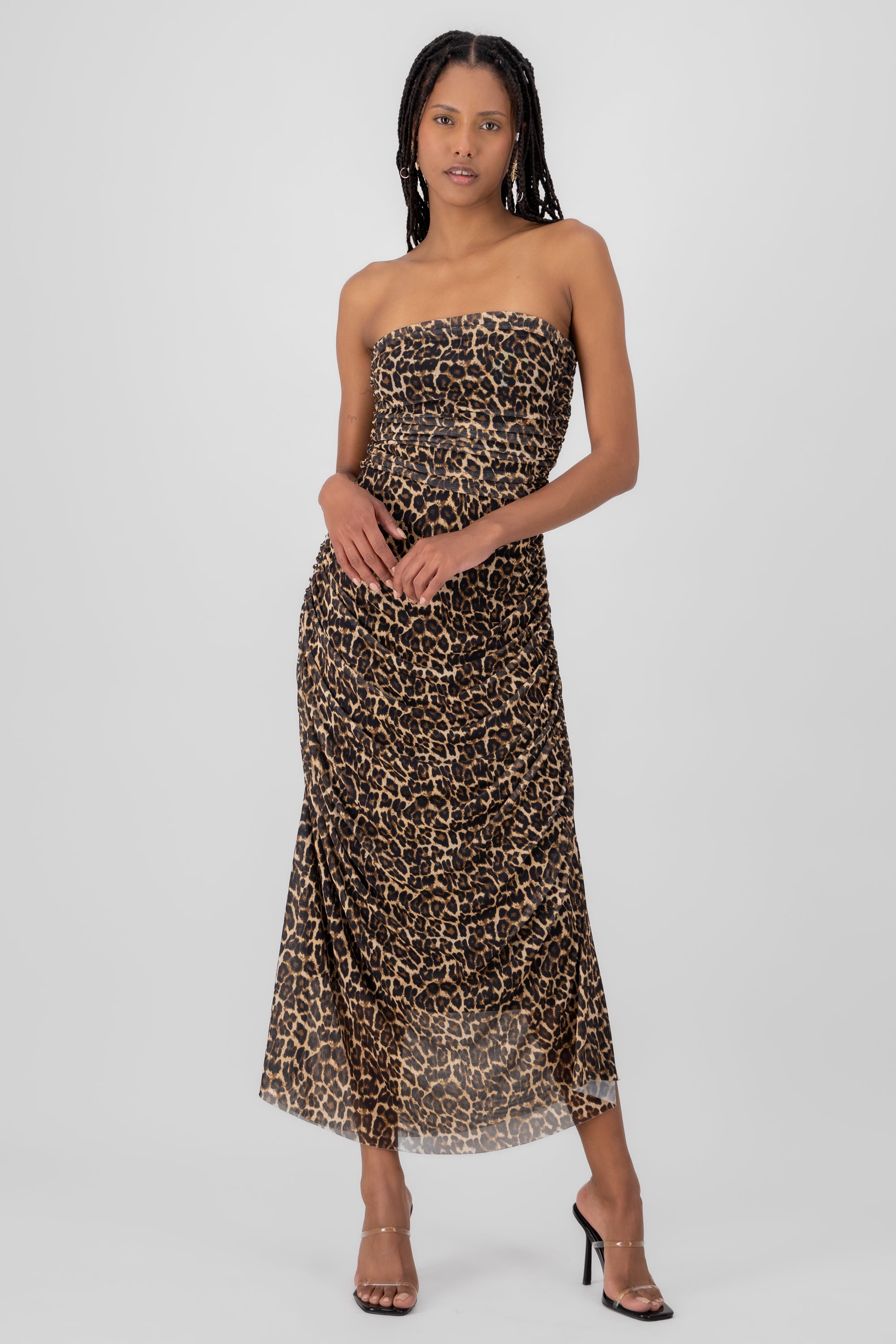 Maxi vestido animal print sale