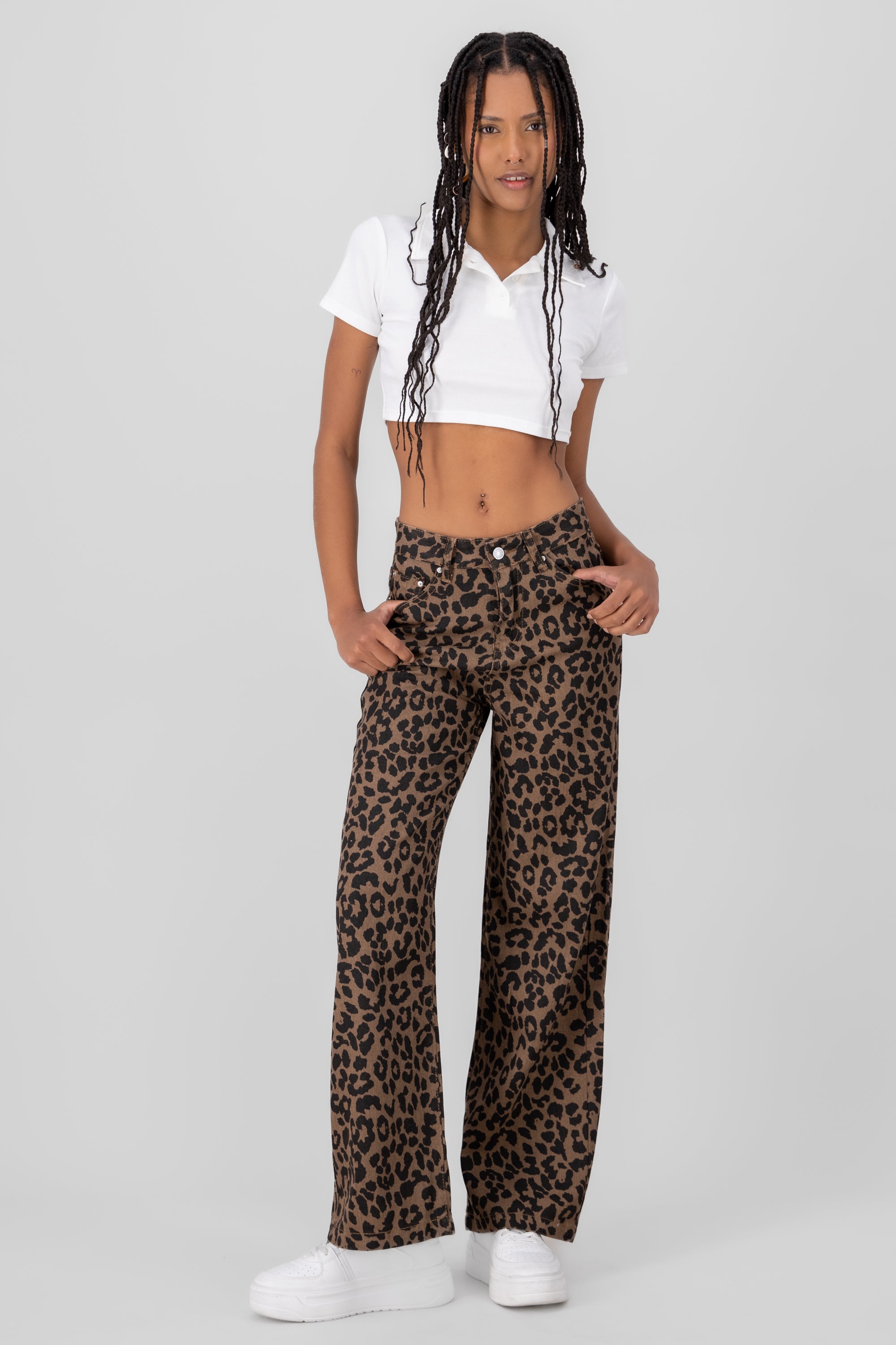 Jeans estampado animal print