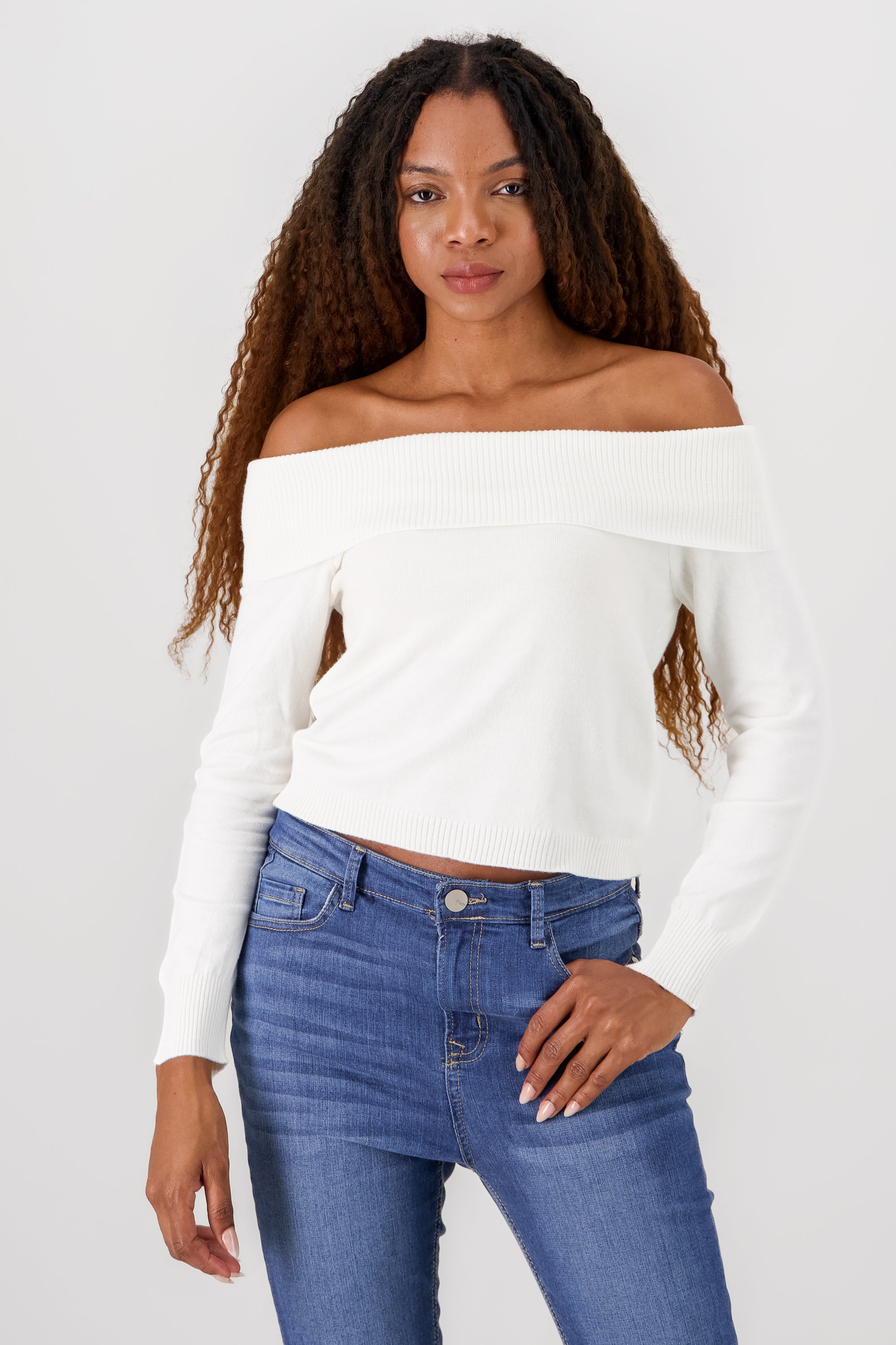 Blusa Campesina Blusas Hasta Los Hombros Sin Hombros Mujer Sueter