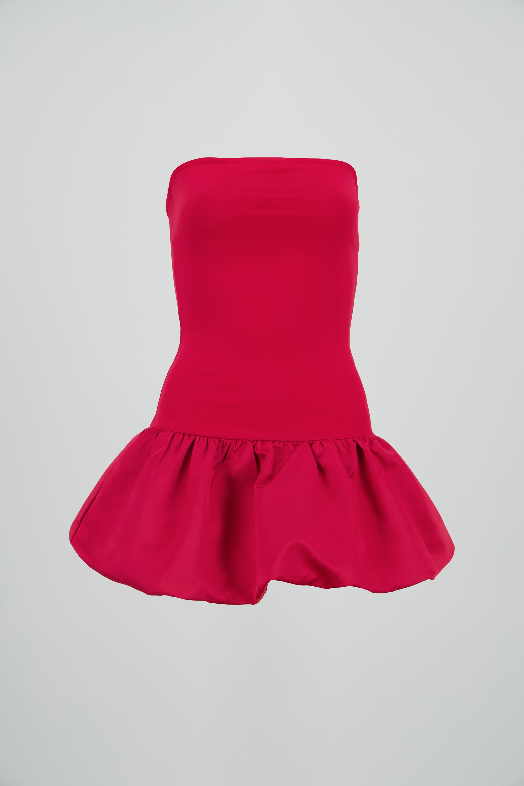 Vestido strapples globo