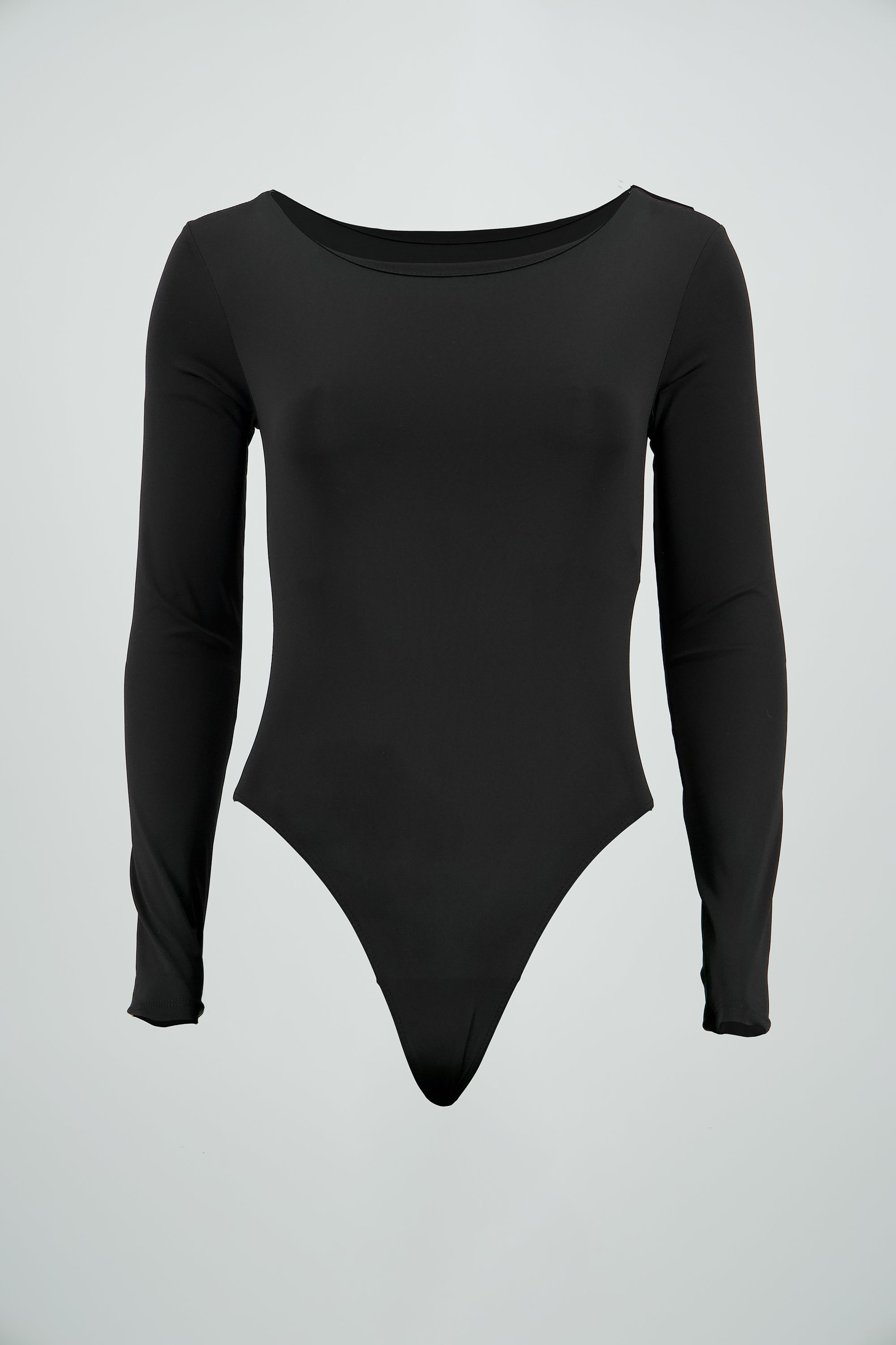 Body manga larga doble tela cuello barco