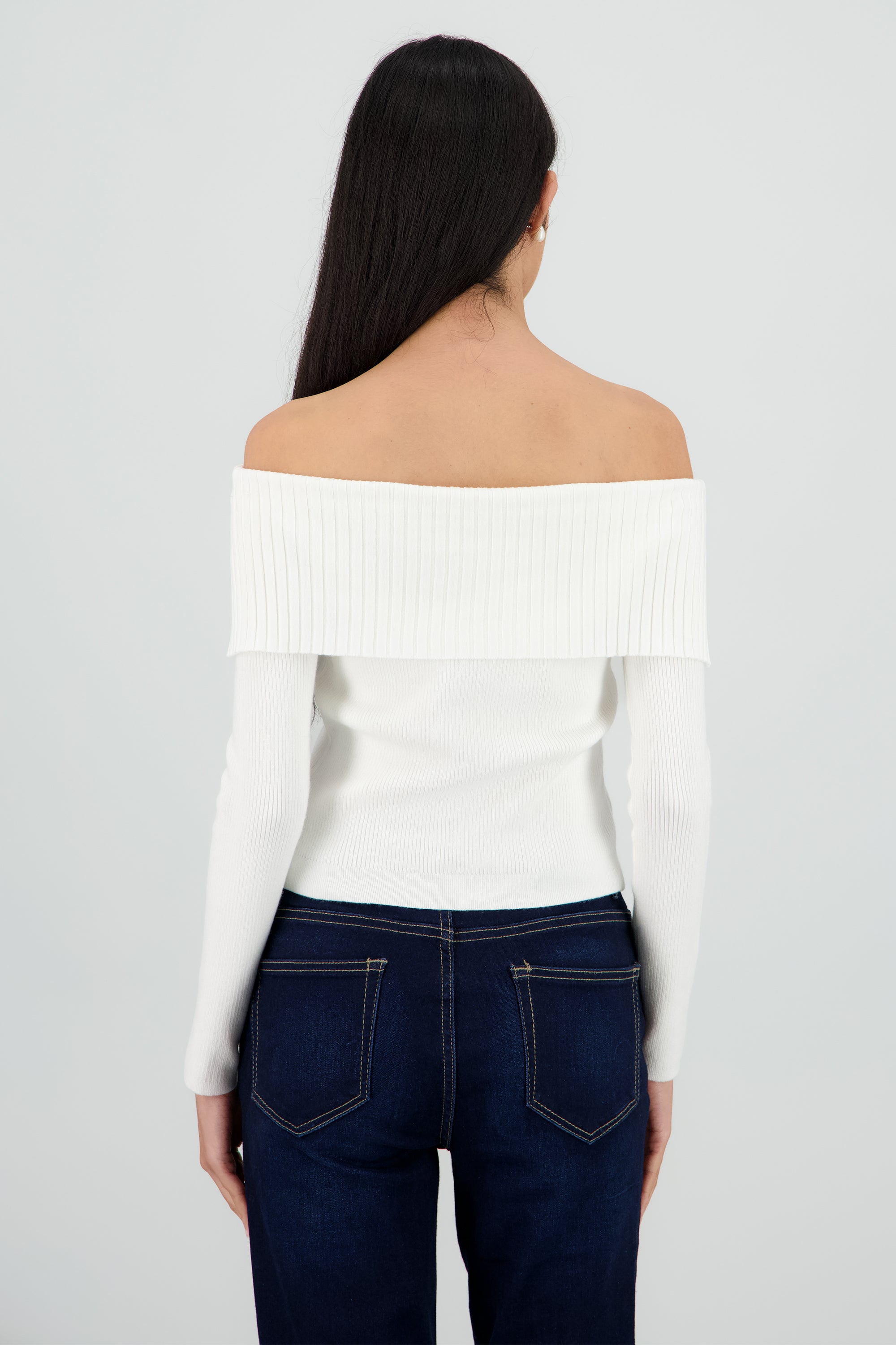 Sueter bandeau tejido