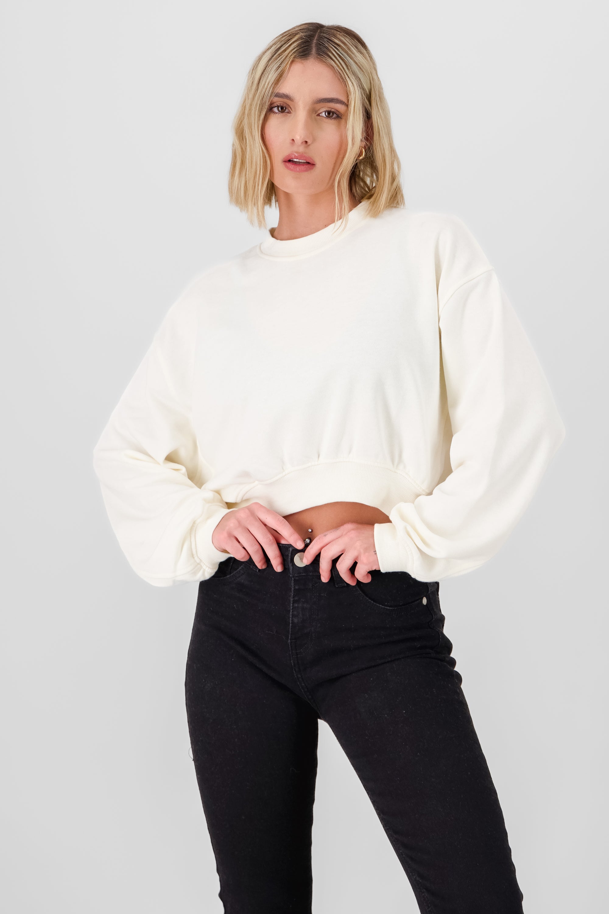 Sudadera blanca lisa deals