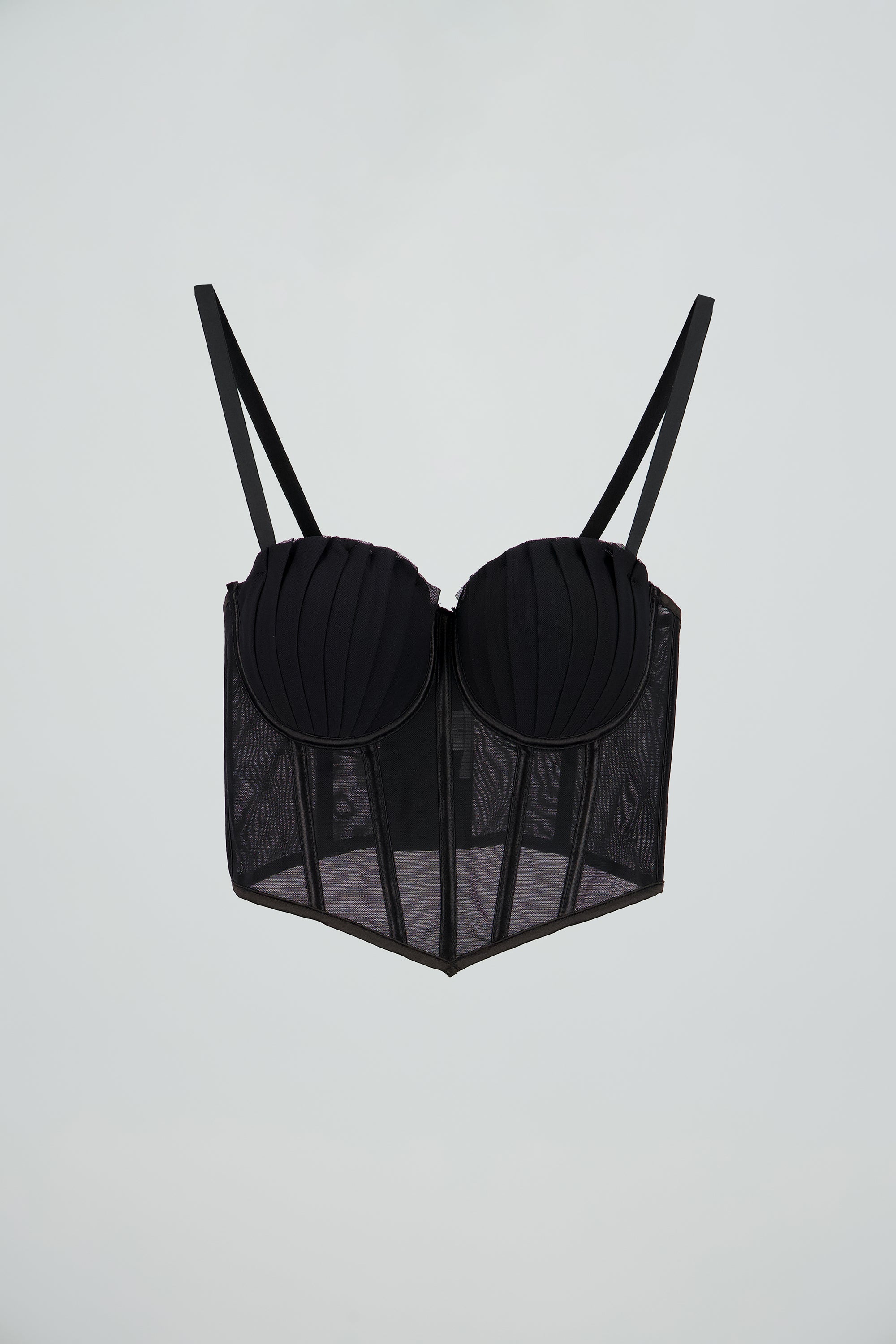 Corset varillas detalle plisado copas