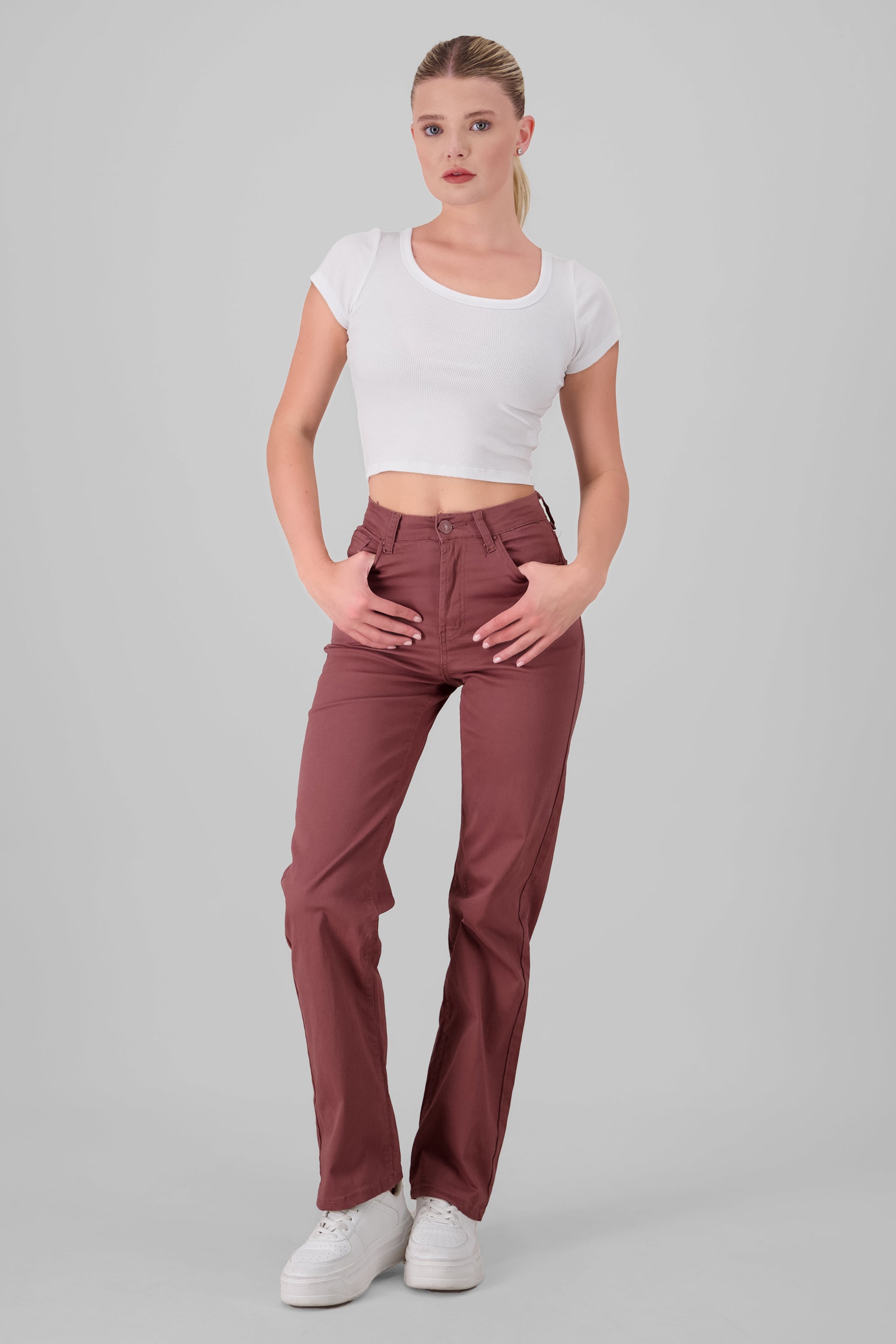 Jeans straight high waist