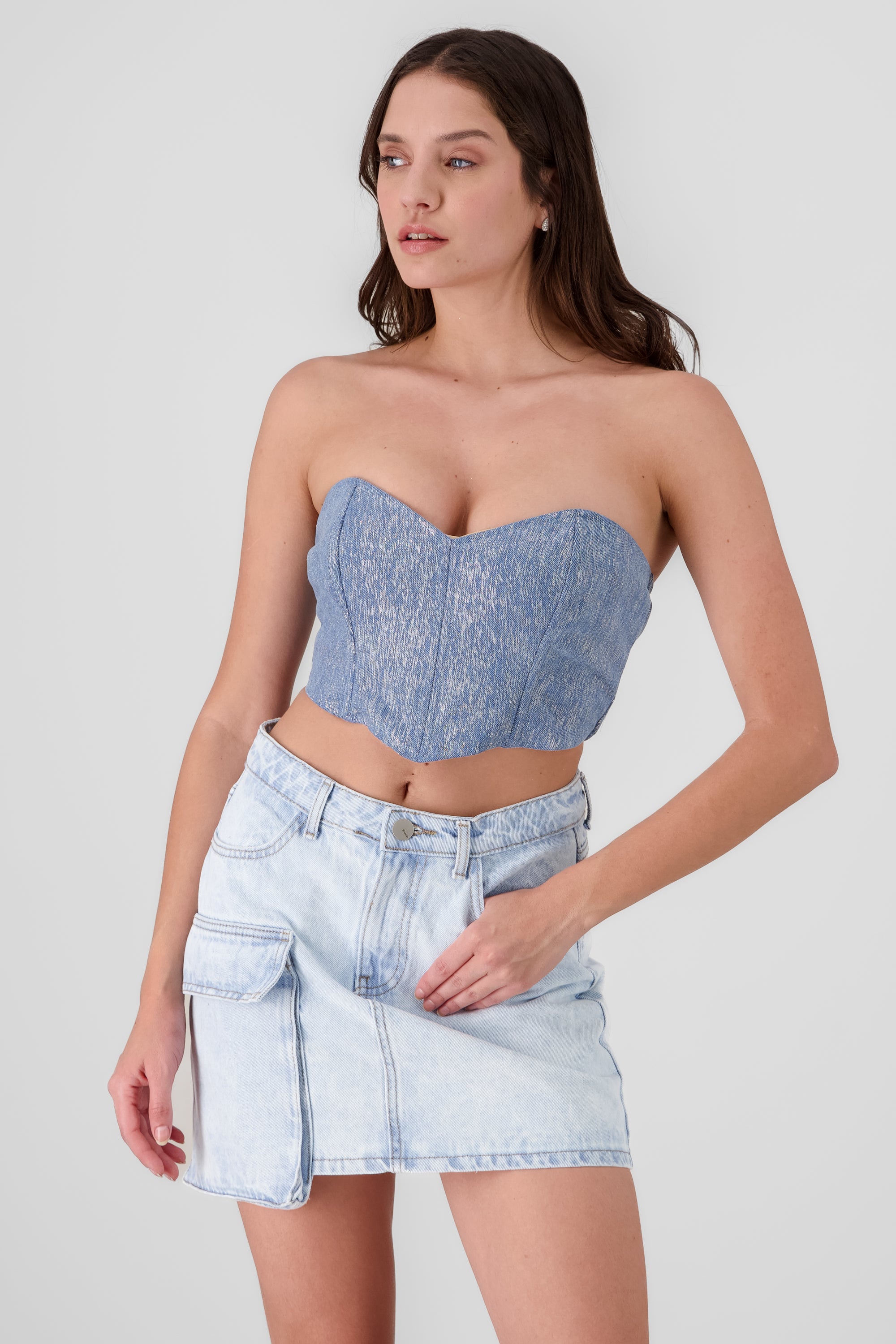 Crop Top Blusas Con Escote De Corazon Elegantes Blusas Escote