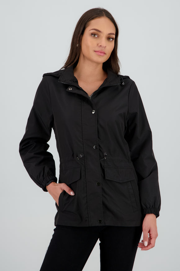 Gabardina corta botones