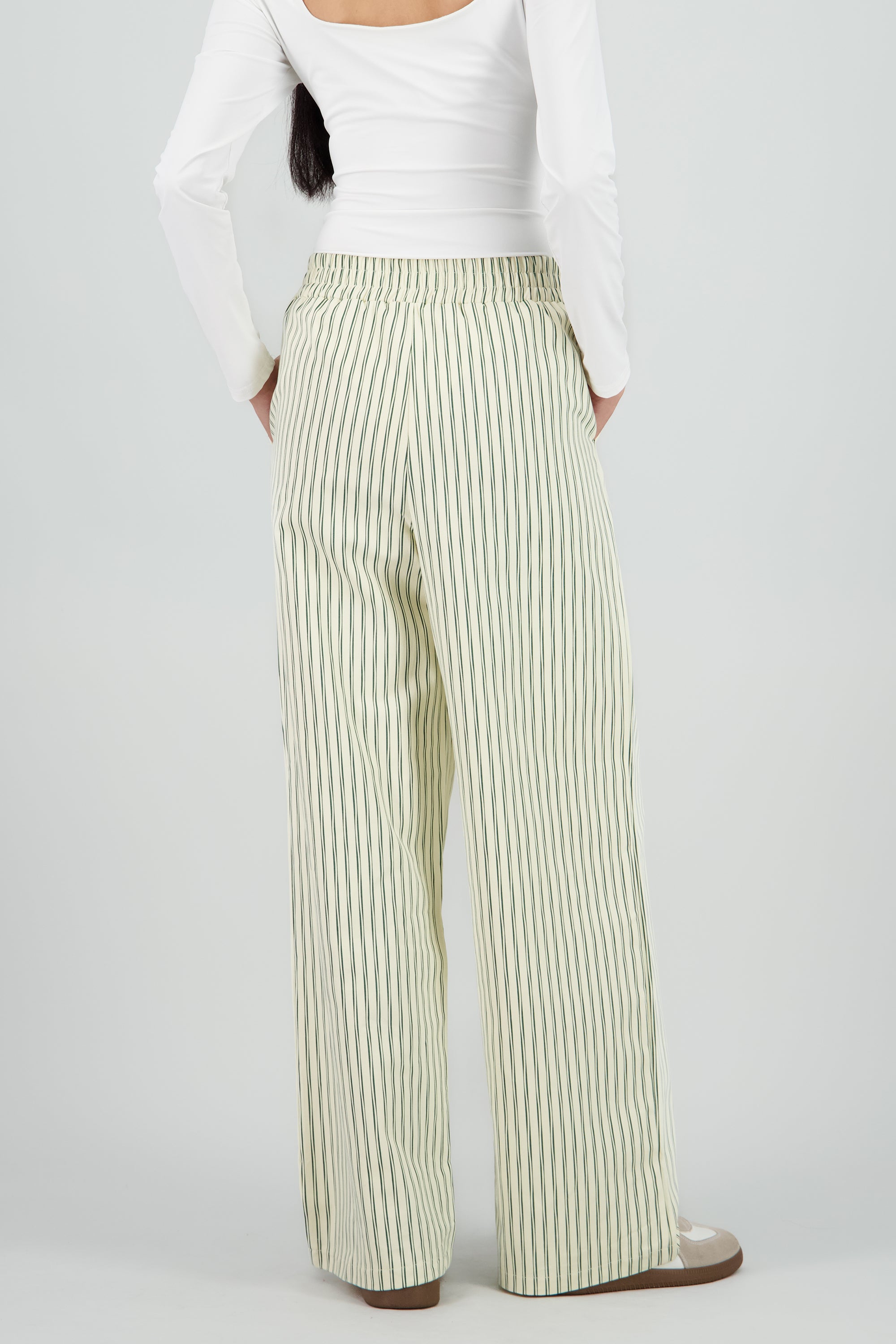 Pantalon wide leg rayas