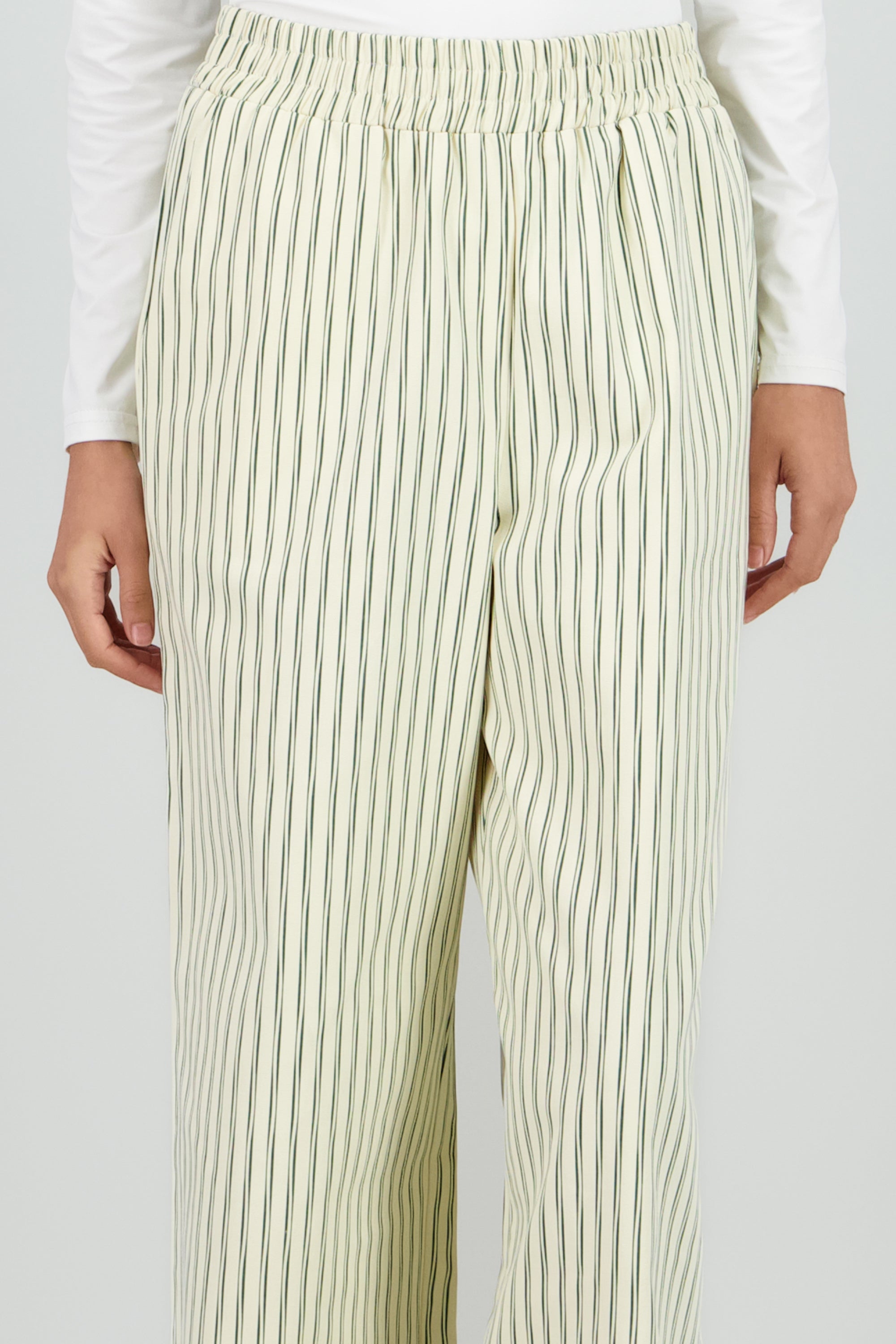 Pantalon wide leg rayas