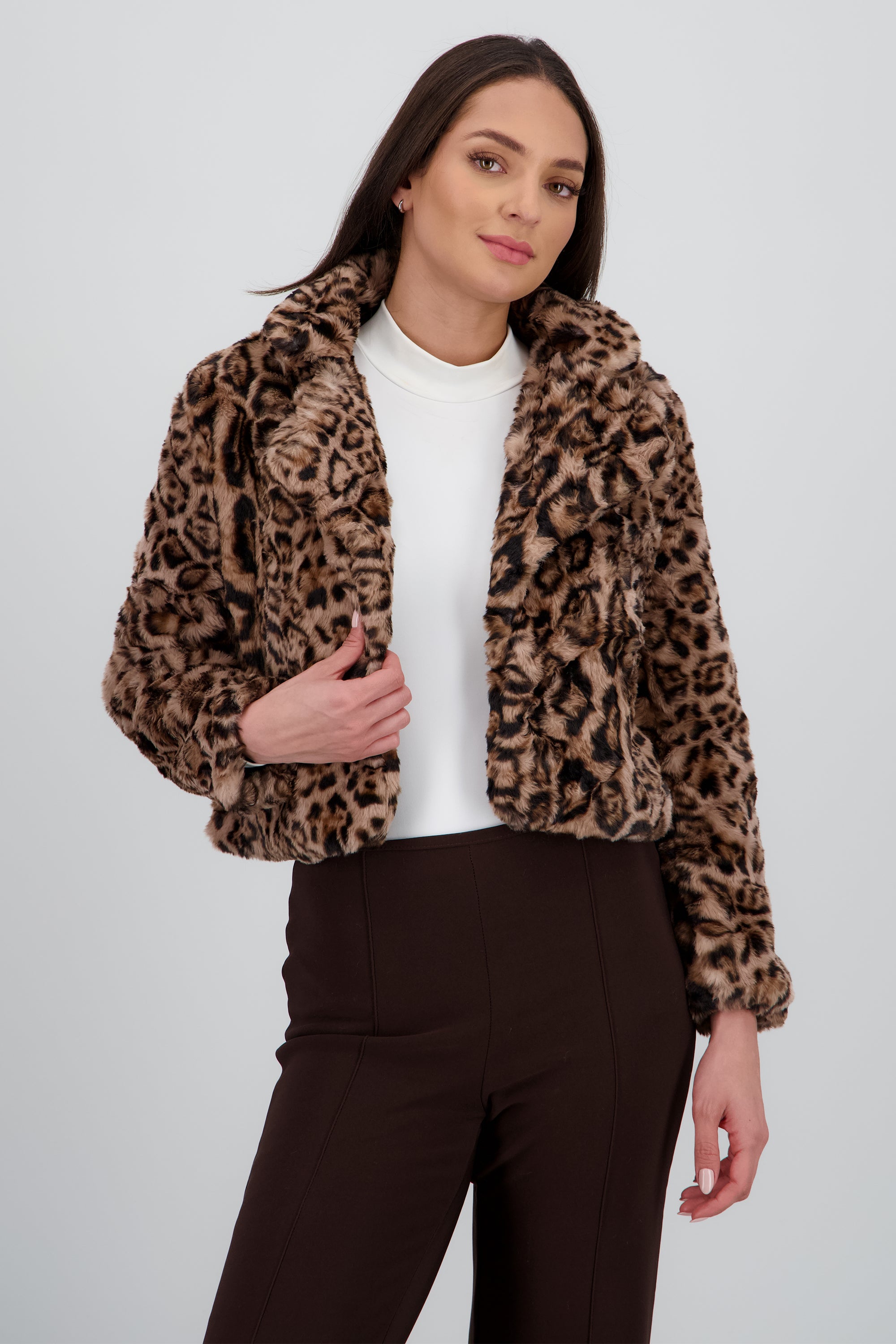 Chamarra Sudadera Mujer Animal Print ABRIGO CORTO LEOPARDO