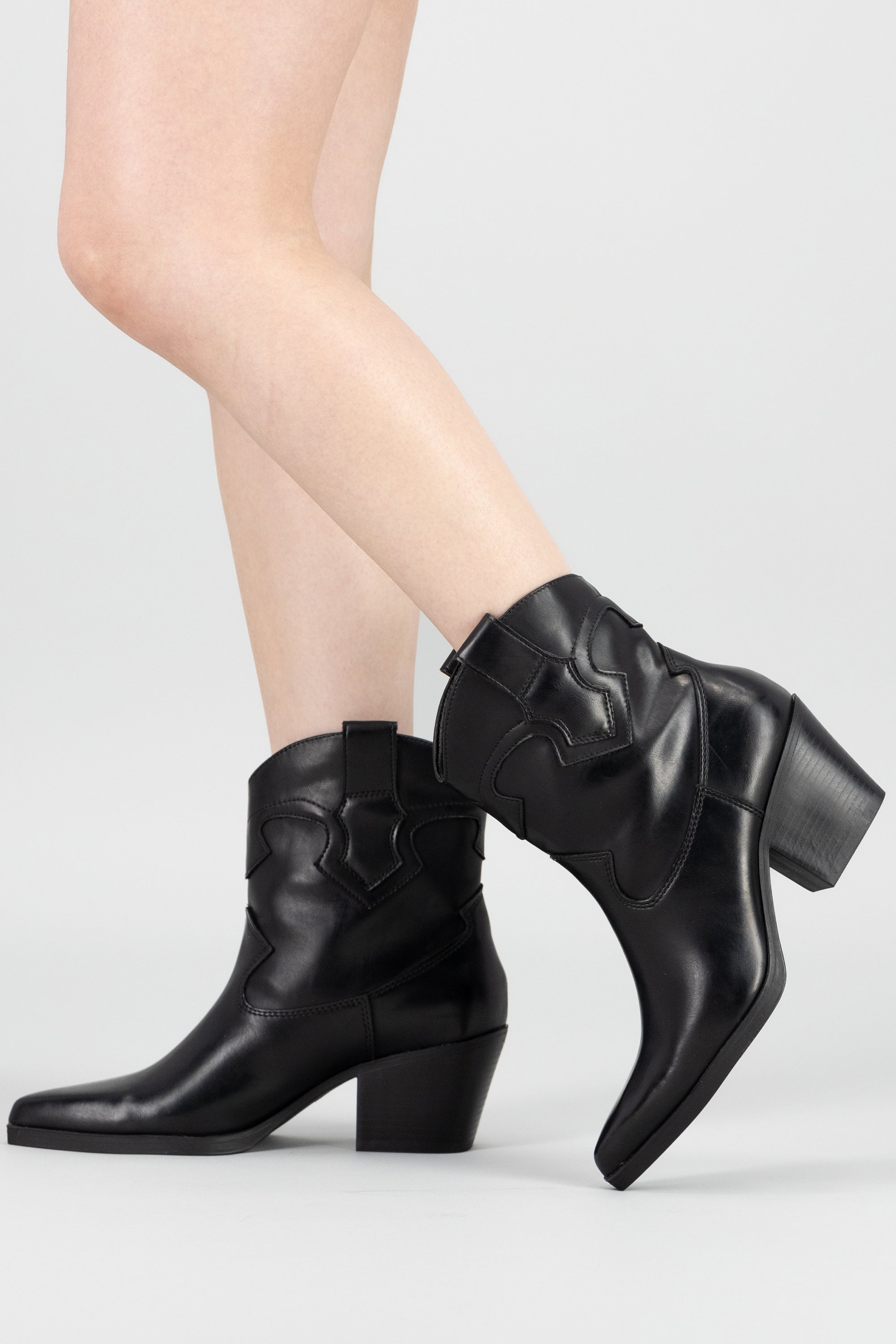 Botines Vaqueros Para Mujer Negros Botas Vaqueras Mujer Cuadra